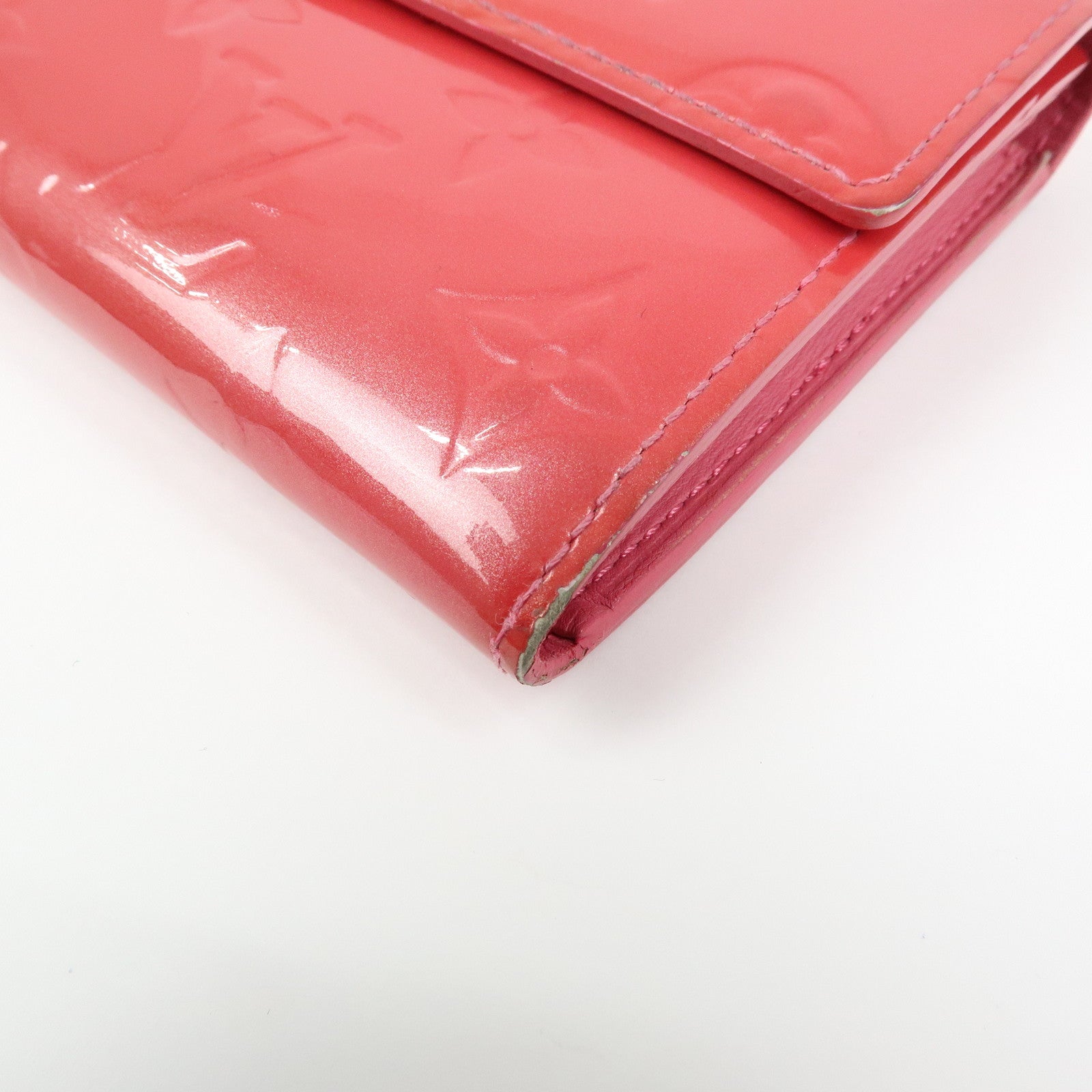Louis Vuitton Vernis Porte‑Feuille Sarah Long Wallet Pink M9140F