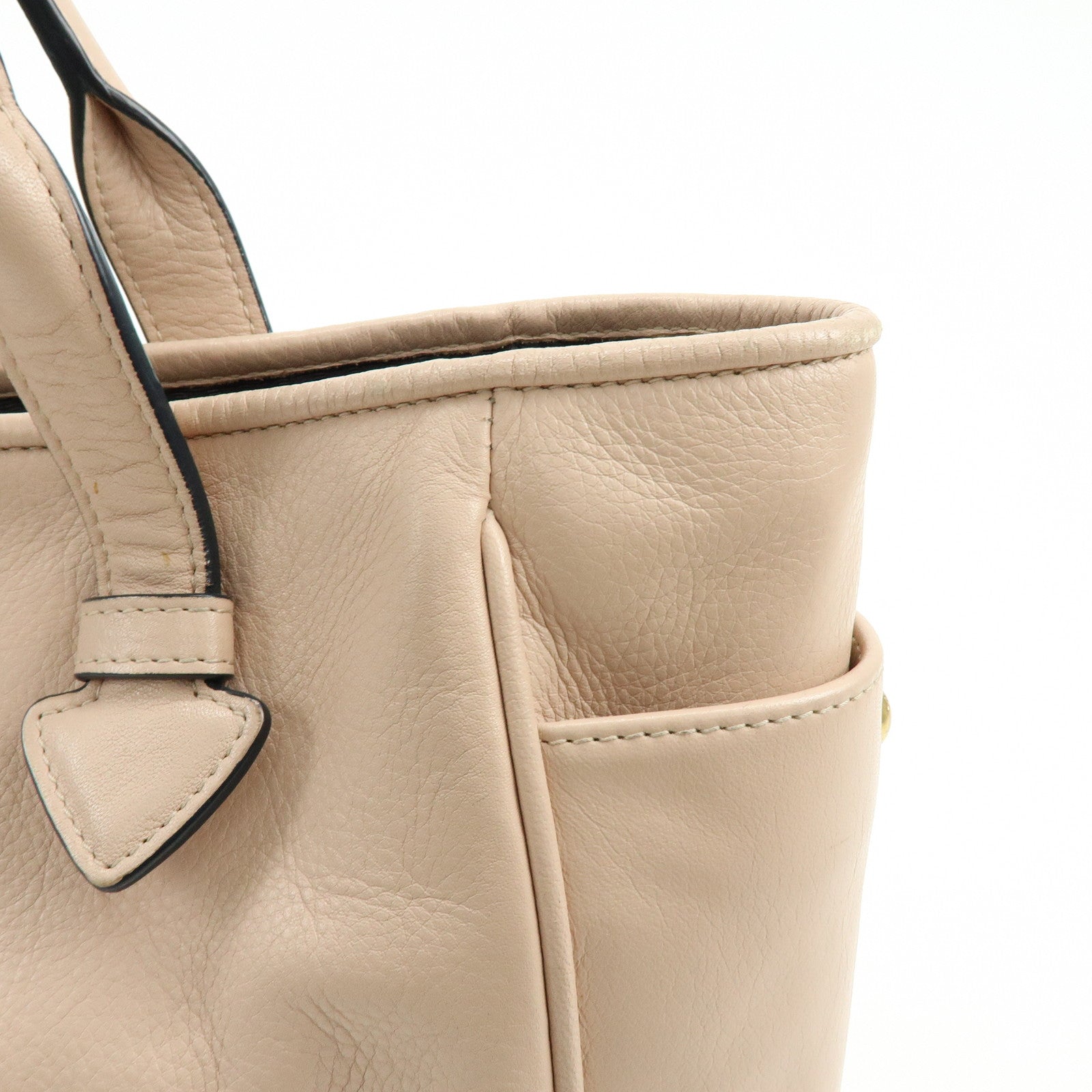 LOEWE Heritage Calf Leather Tote Bag Hand Bag Light Pink