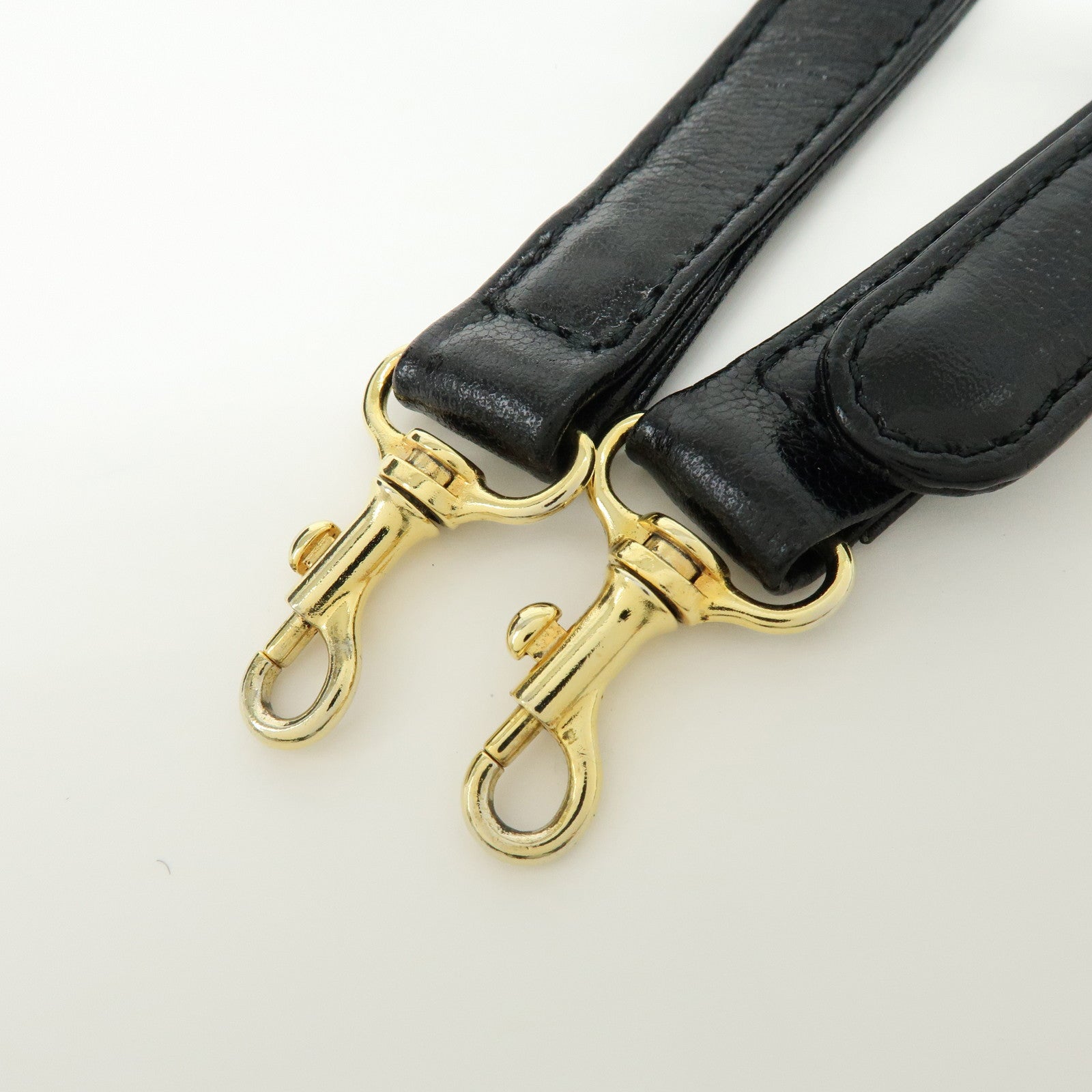 MIU MIU Leather 2Way Bag Hand Bag Shoulder Crossbody Bag Black