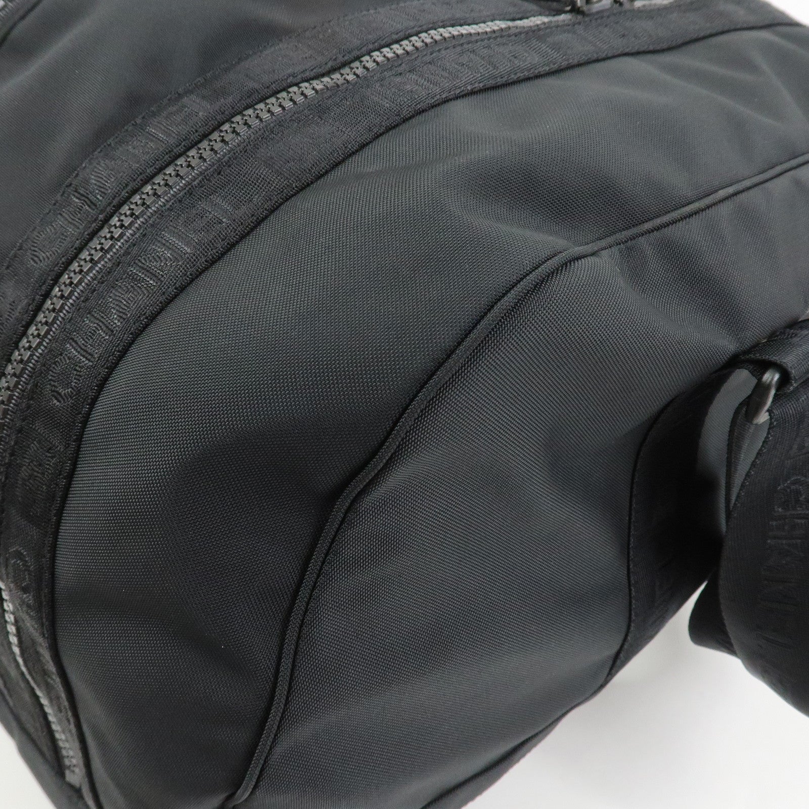 CHANEL COCO Mark Sport Line Nylon Boston Bag Shoulder Bag Black