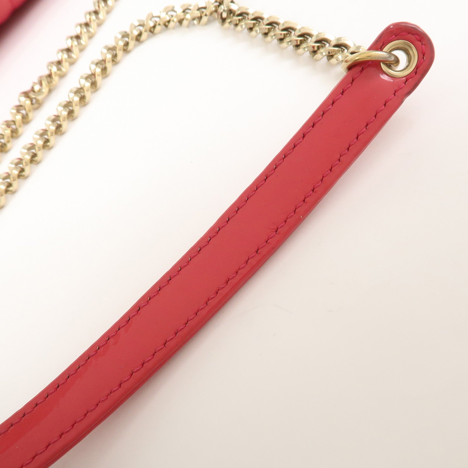 Christian Dior Cannage New Lock Patent Leather Chain Shoulder Bag
