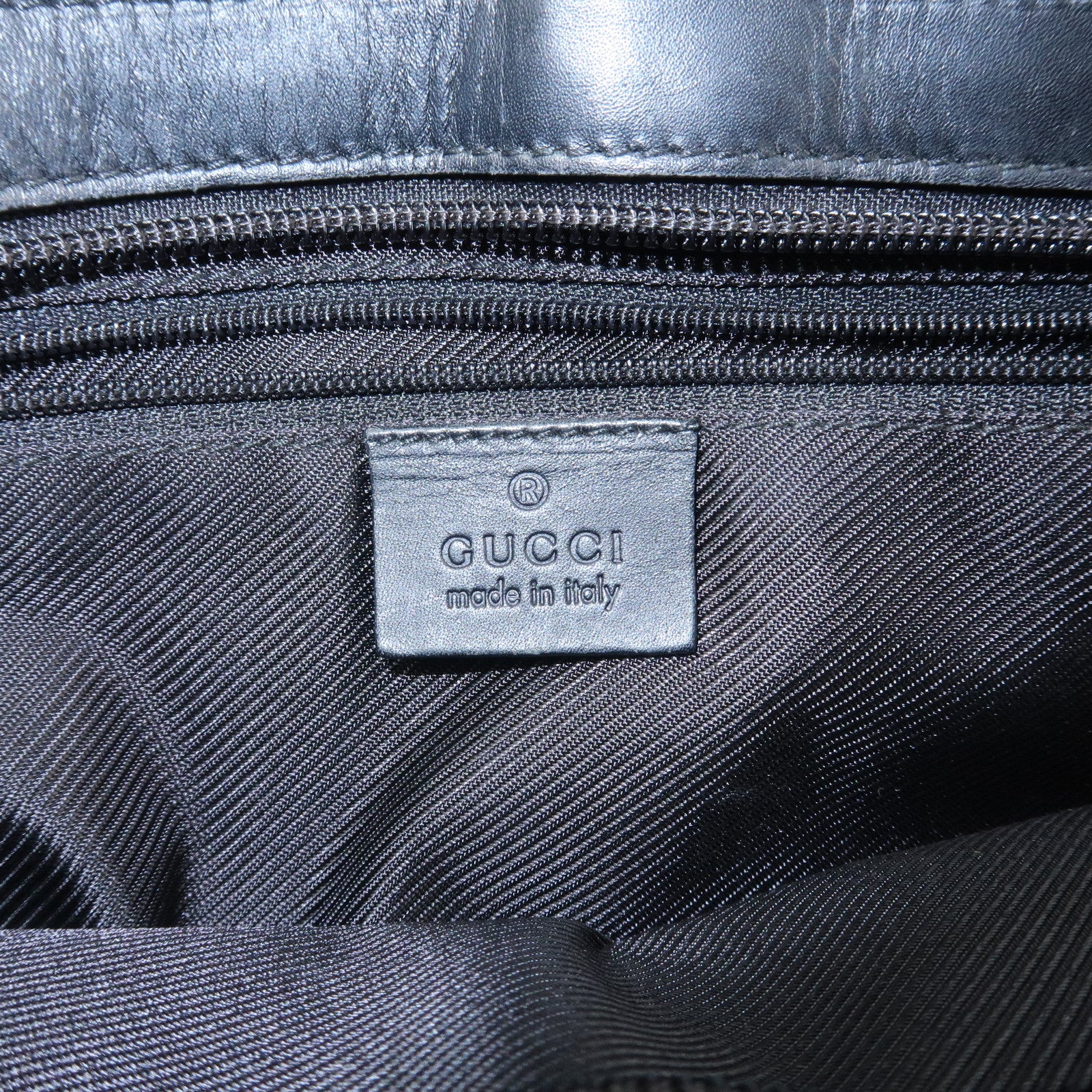 GUCCI GG Monogram Canvas Leather Tote Bag Hand Bag Black 002.1119