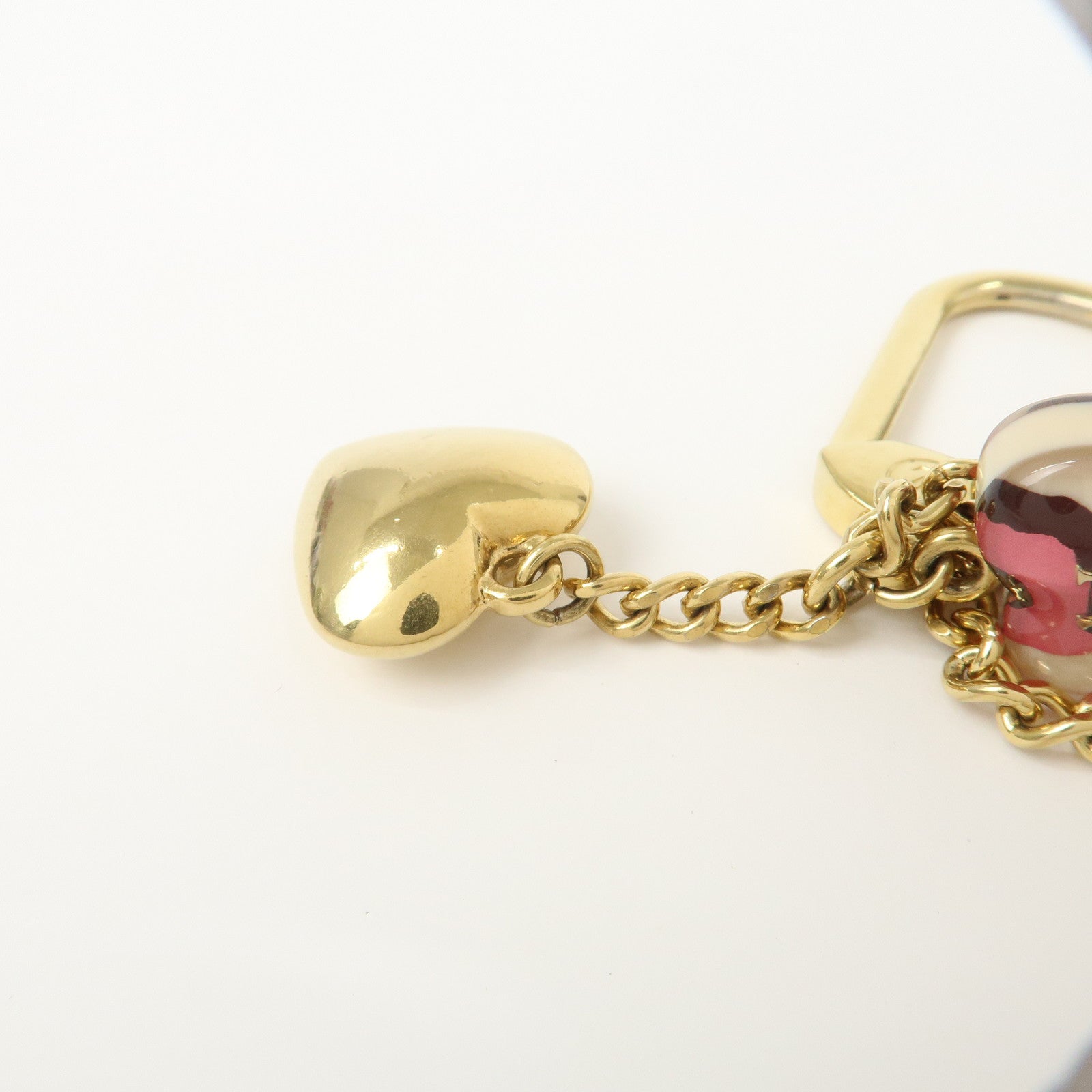 Louis Vuitton Porte Cles Leopard Bag Charm Blanc Corail M66263