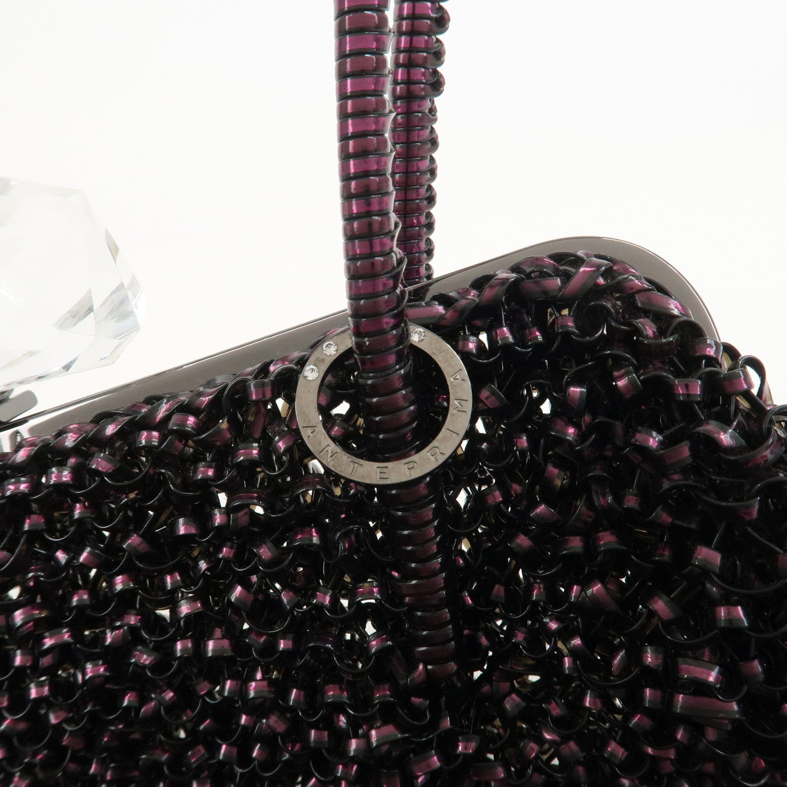 ANTEPRIMA Wire Bag PVC Hand Bag Shoulder Bag Black Pink