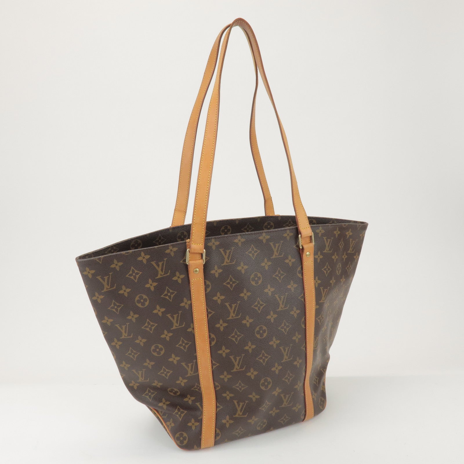 Louis Vuitton Monogram Sac Shopping Shoulder Bag Brown M51108