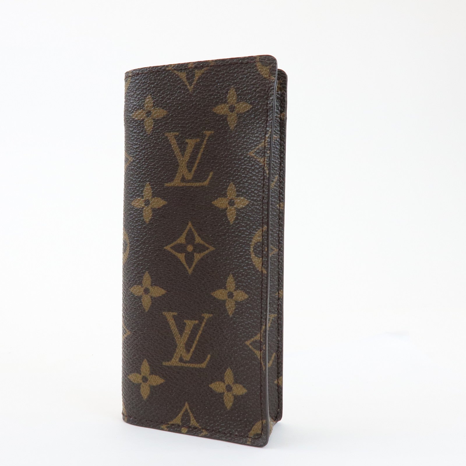 Louis Vuitton Monogram Leather Set of 3 Glasses Case Brown M62962
