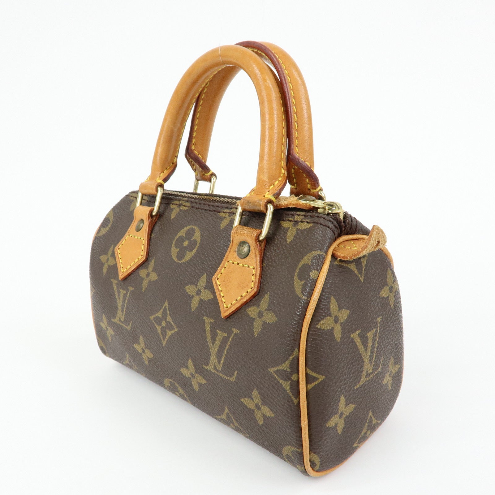 Louis Vuitton Monogram Mini Speedy Hand Shoulder Bag Brown M41534