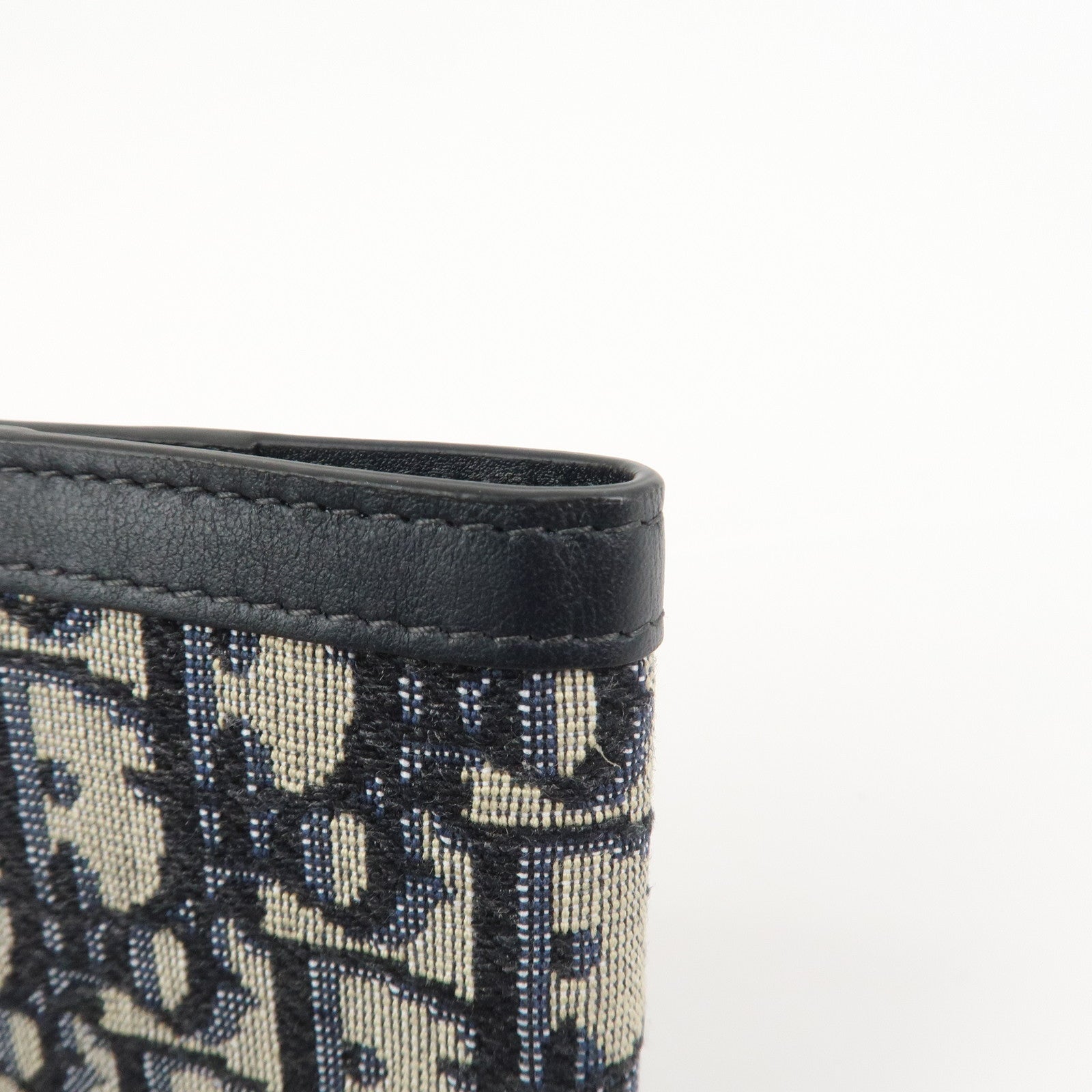 Christian Dior Trotter Jacquard Canvas Leather Card Passport Case