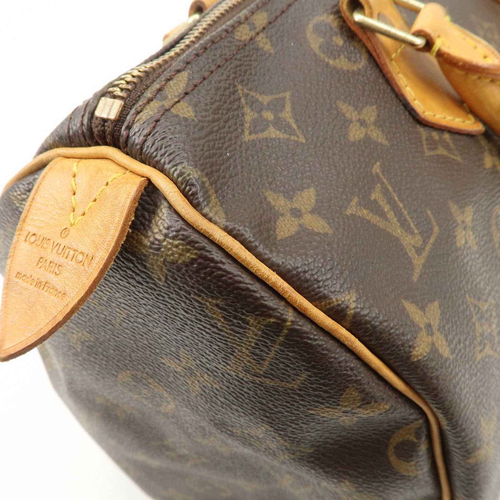 Louis Vuitton Monogram Speedy 30 Boston Bag Hand Bag Brown M41526 Used