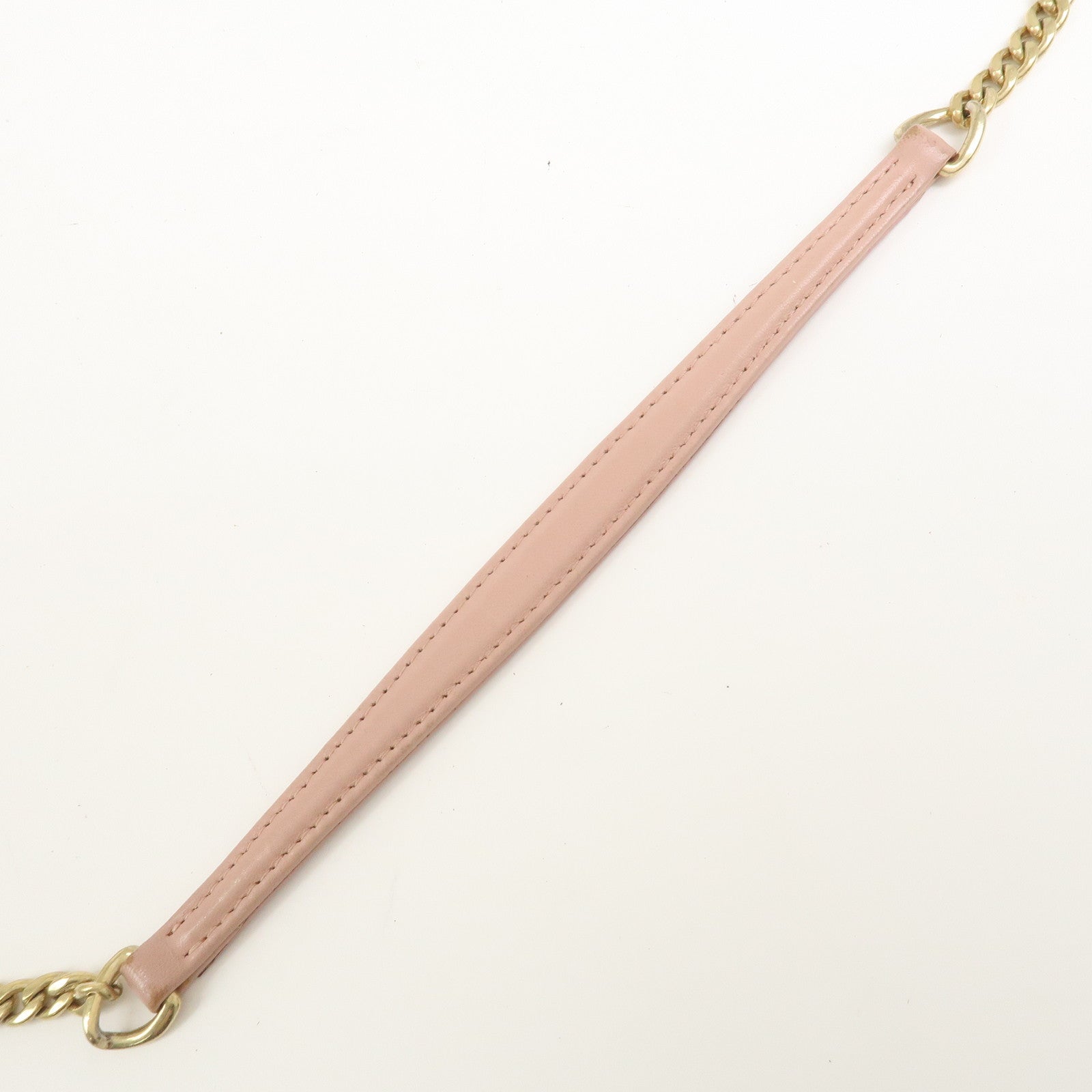 MIU MIU Matelasse Leather Chain Shoulder Bag Crossbody Bag Pink