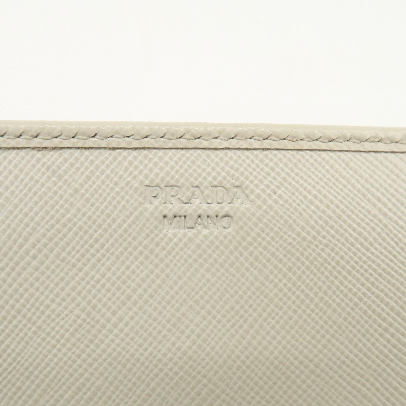 PRADA Saffiano Leather Nylon Set of 3 Long Wallet Beige 1MH132