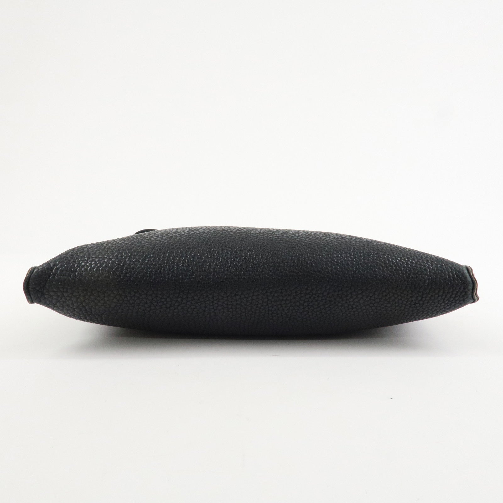 FENDI Selleria Leather Shoulder Bag Crossbody Bag Black 8BT109