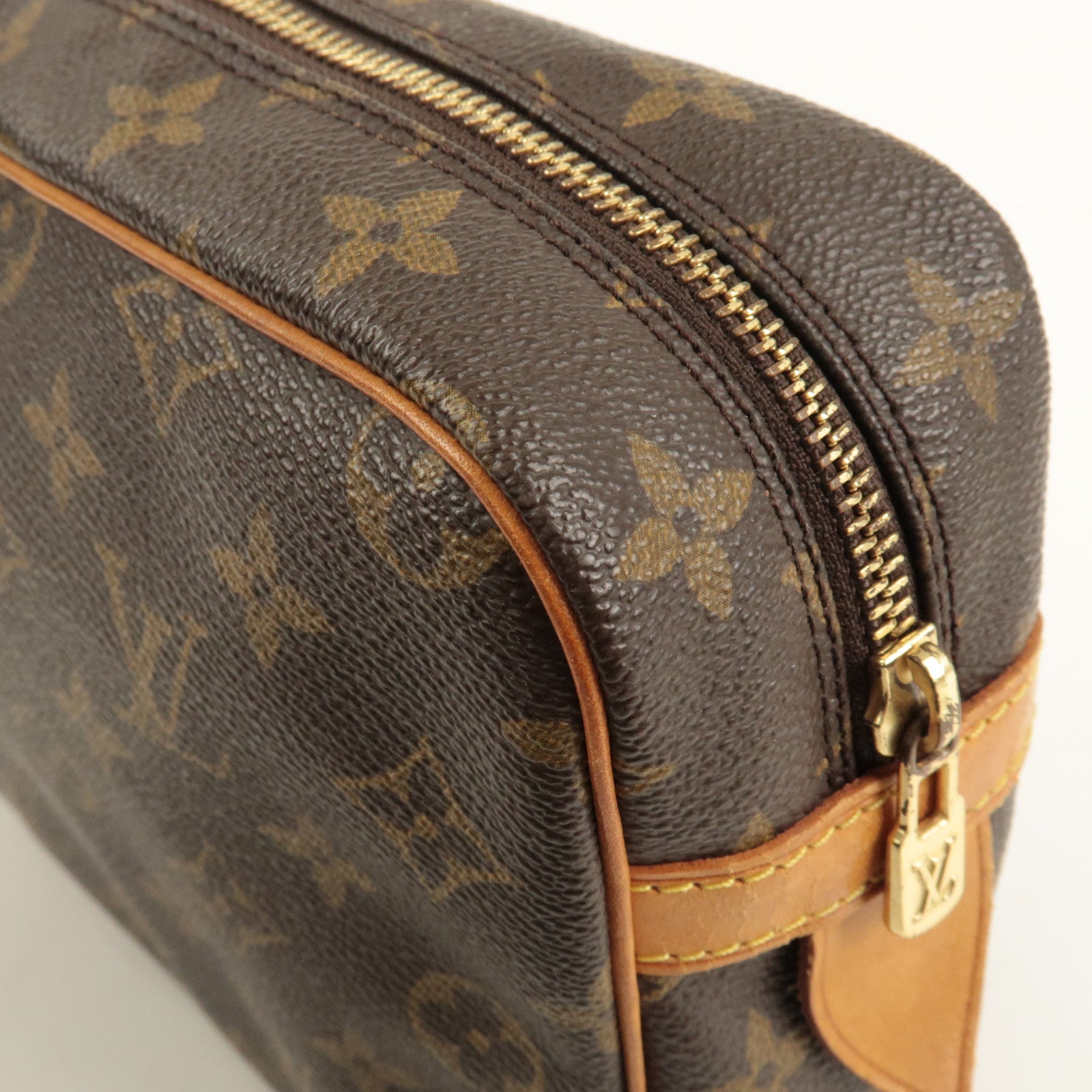 Louis Vuitton Monogram Compiegne 28 Pouch Clutch Bag Brown M51845 Used