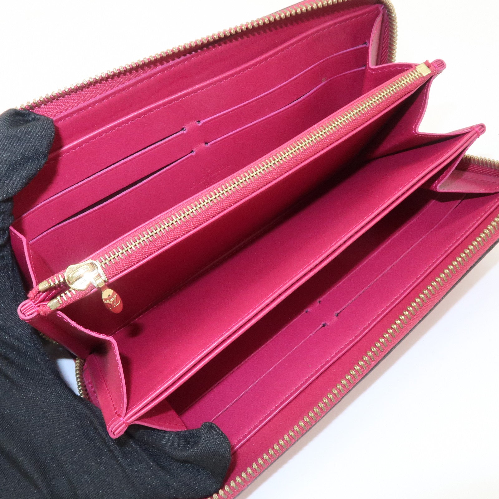 Louis Vuitton Monogram Vernis Round Zippy Wallet Rose Indien M91597 Used