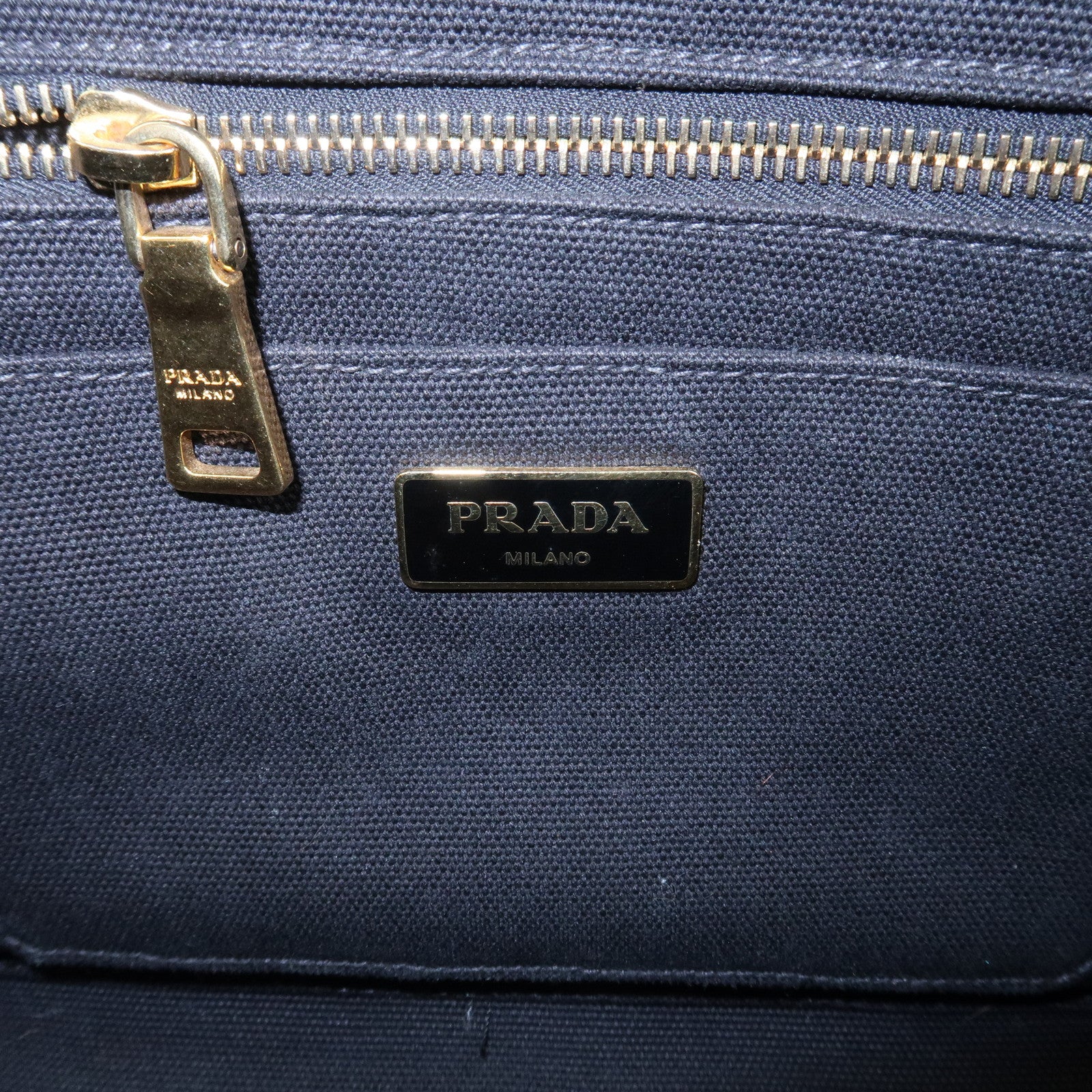 PRADA Canapa Mini Canvas 2Way Hand Bag Tote Bag Black 1BG439 Used