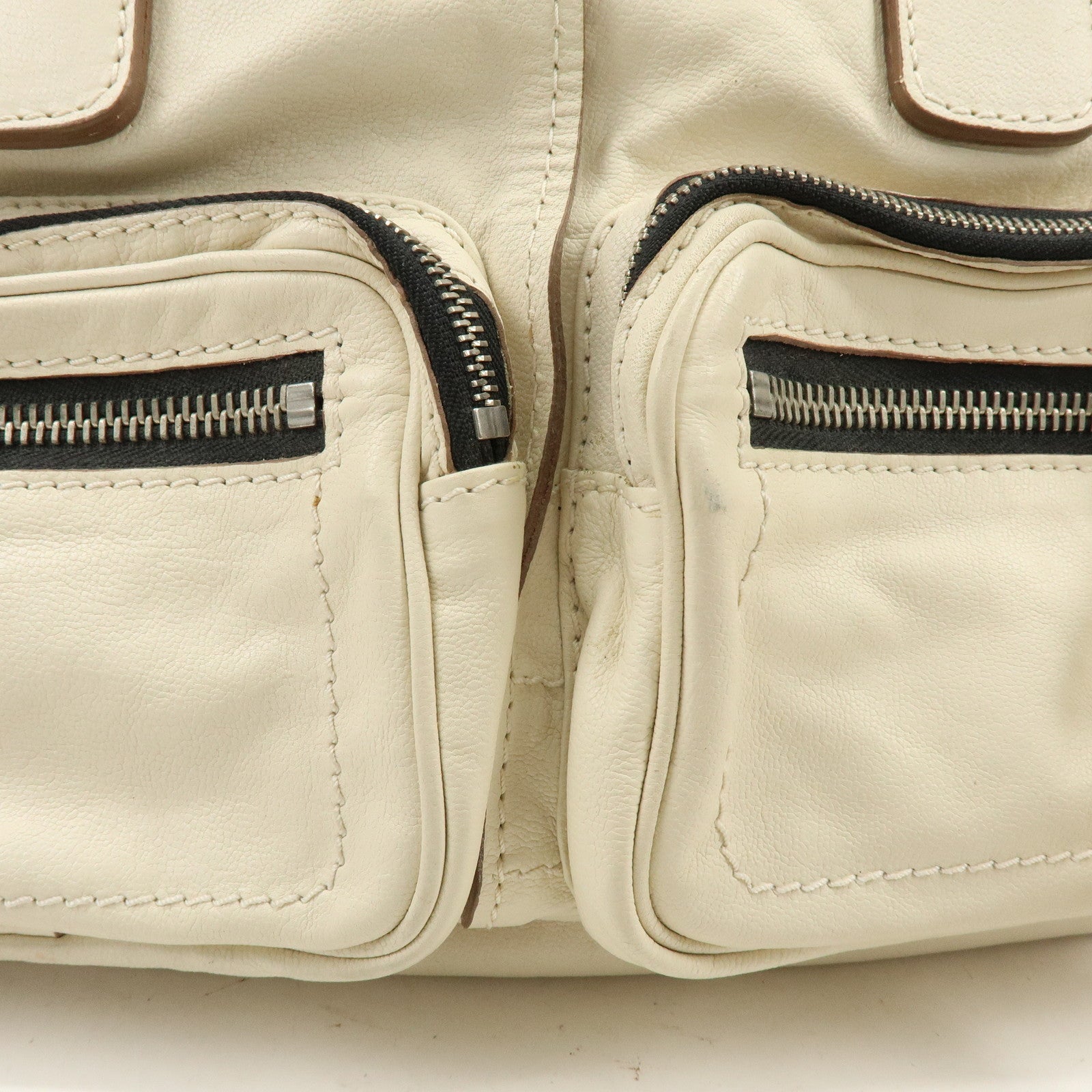 Chloe Betty Leather Shoulder Bag Satchel Bag Ivory