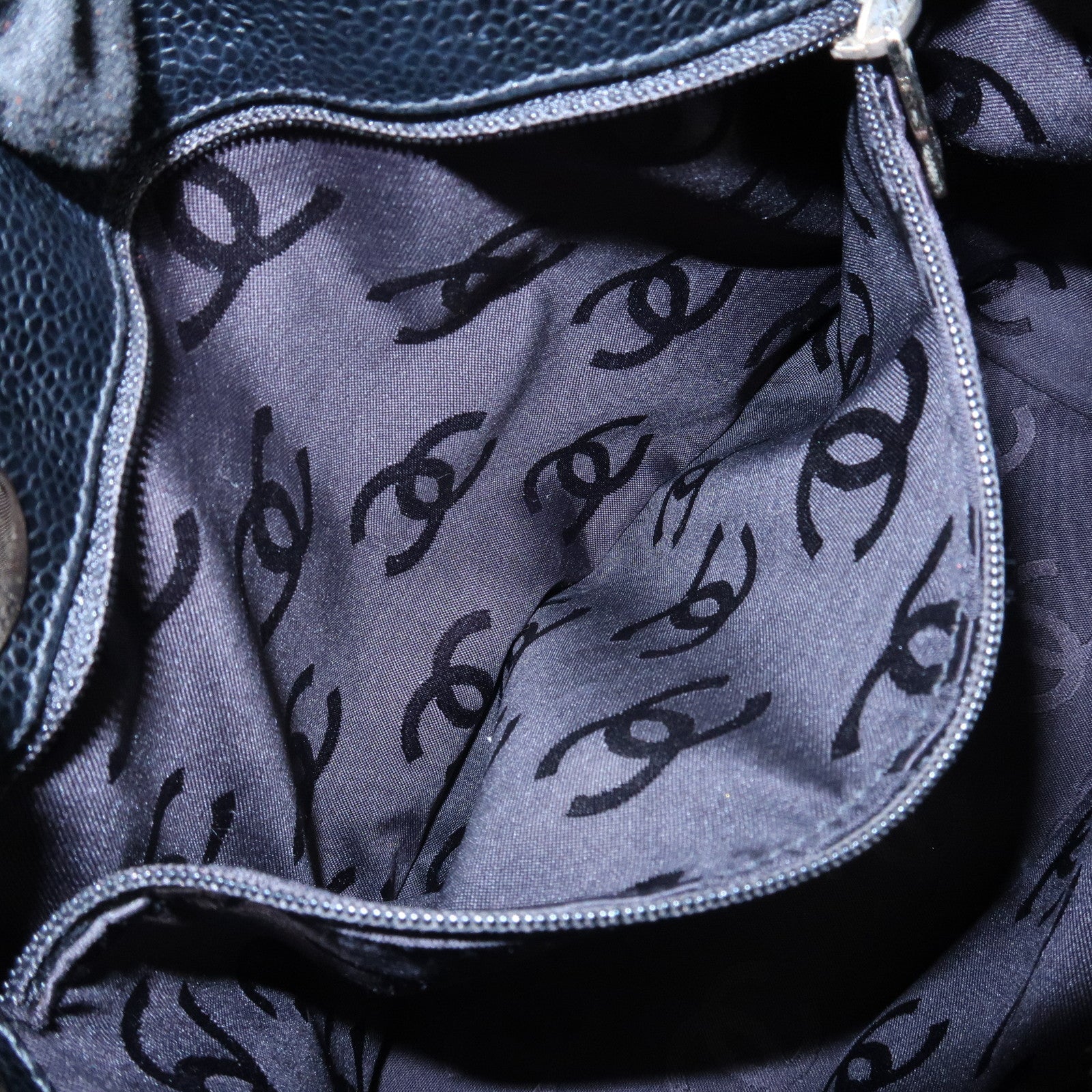 CHANEL COCO Mark Caviarskin Shoulder Bag Hand Bag Black