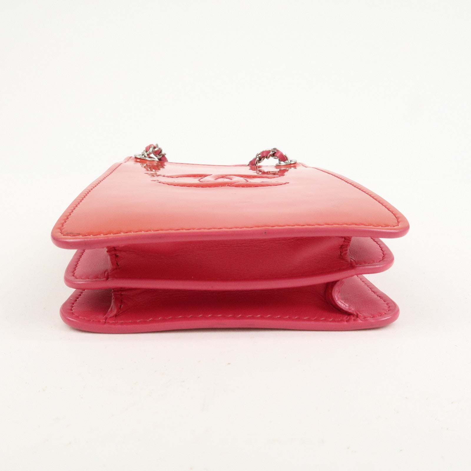 CHANEL COCO Mark Chain Shoulder Crossbody Bag Red Pink A92304