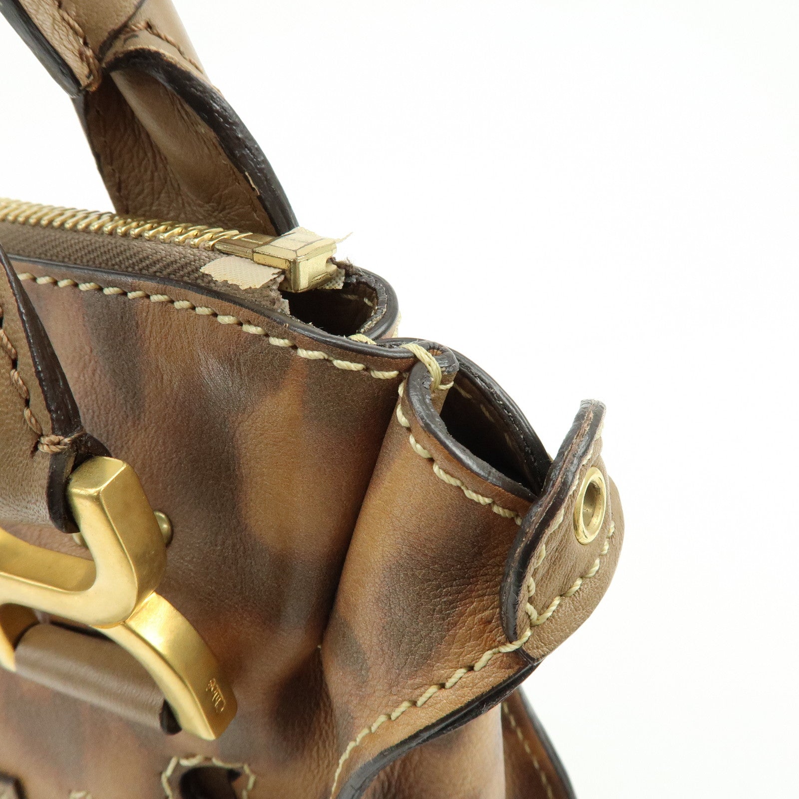 Chloe Marcie Leather Hand Bag Leopard Brown Limited Edition