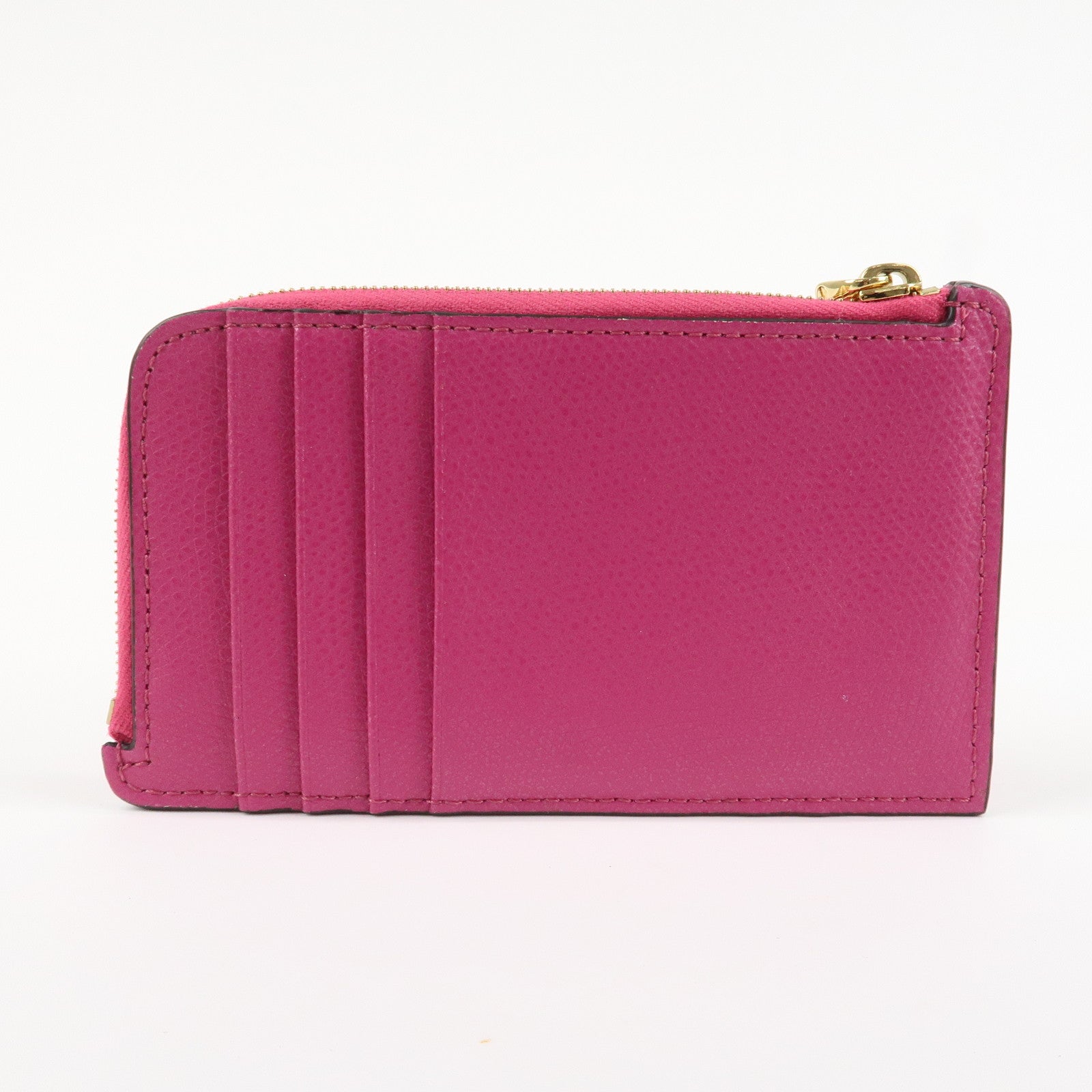 FENDI Peekaboo Leather Card Case Fragment Case Coin Case Pink 8M0489 Used