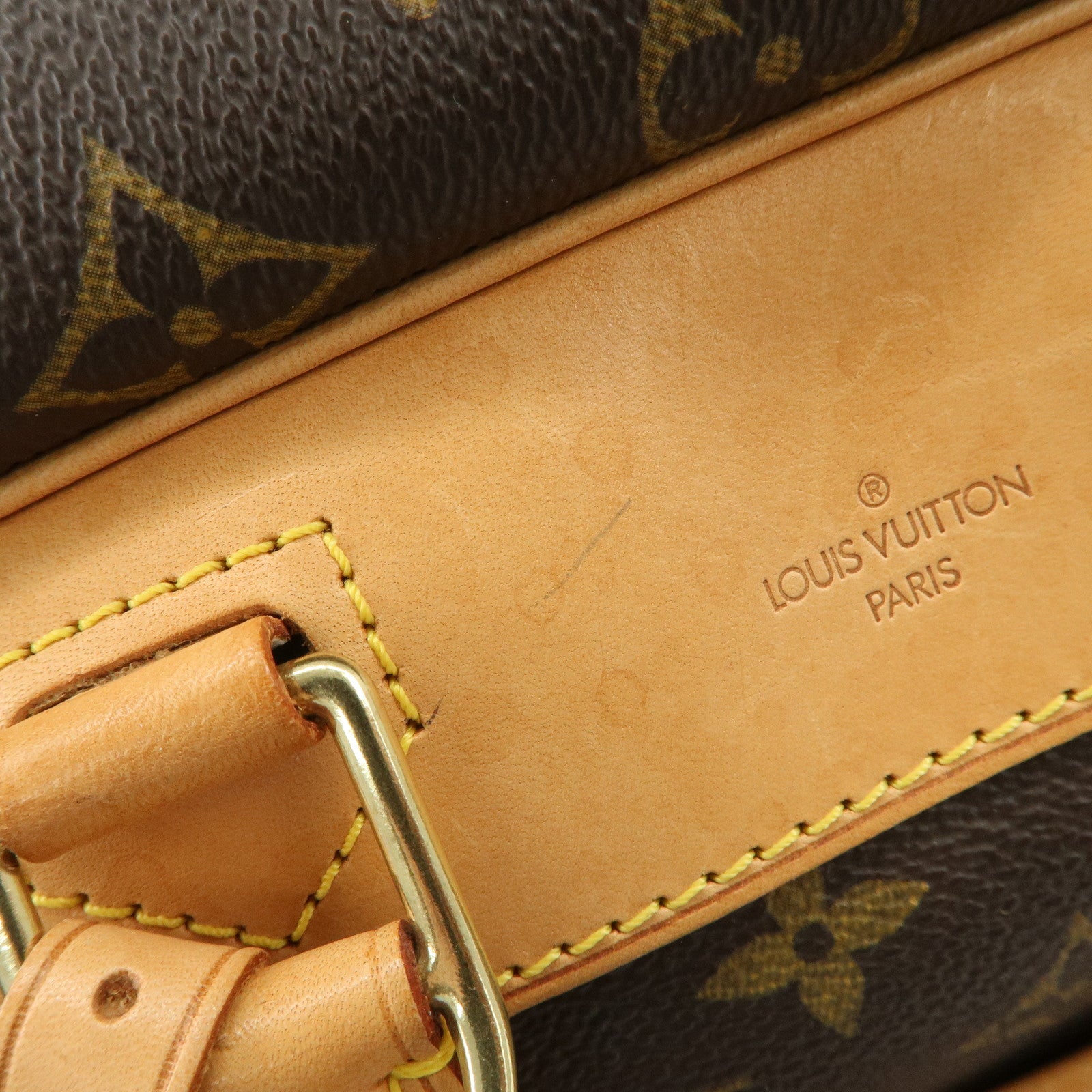 Louis Vuitton Monogram Deauville Hand Bag Brown M47270 Used
