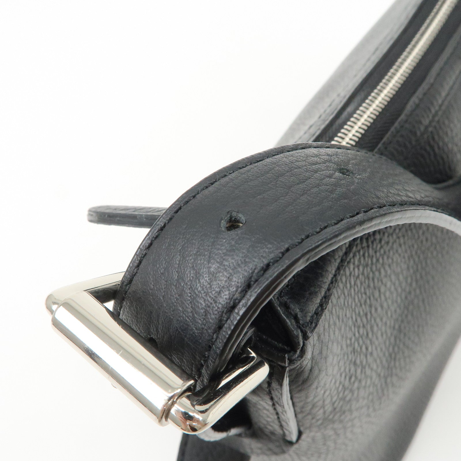 BURBERRY Leather Shoulder Bag Nova Plaid Black