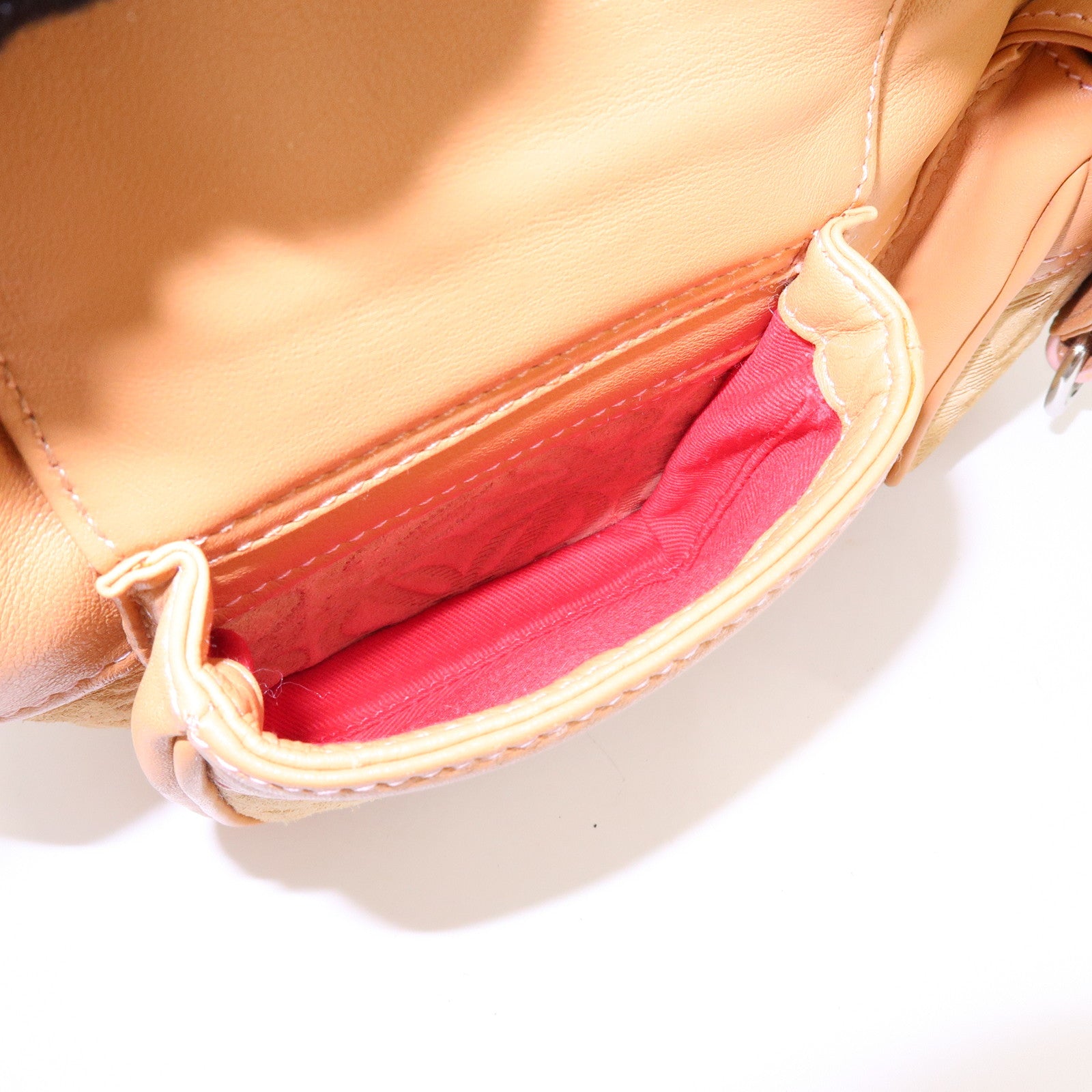 LOEWE Logo Suede Leather Hand Bag Mini Tote Bag Light Brown Beige