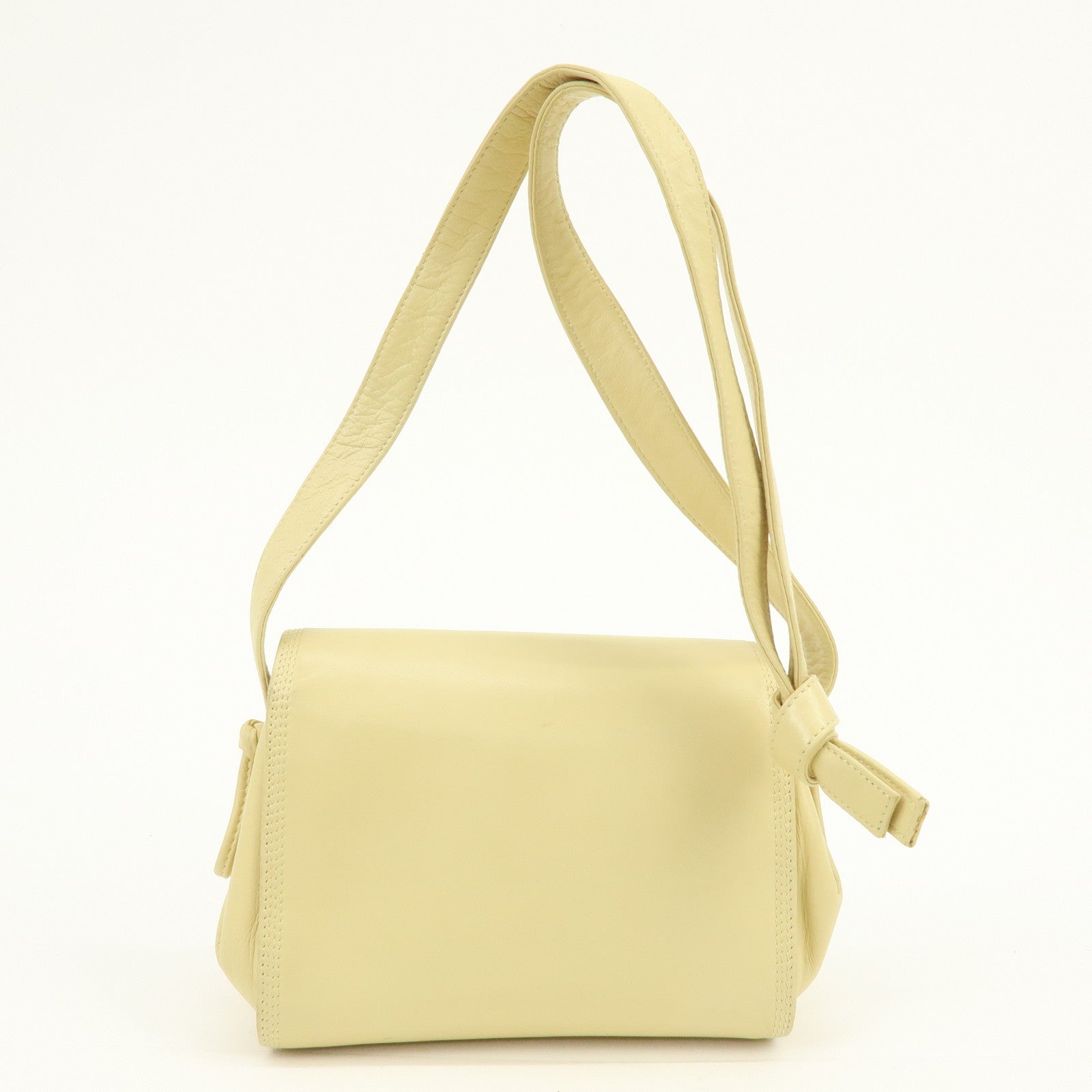 LOEWE Anagram Leather Shoulder Bag Crossbody Bag Beige