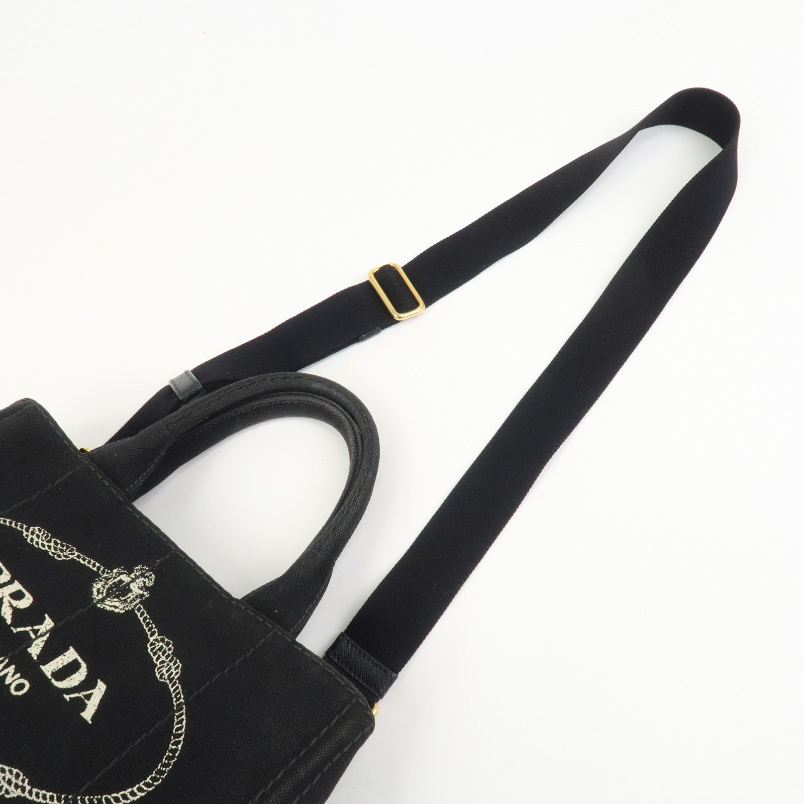 PRADA Canapa Mini Canvas 2Way Bag Hand Bag Shoulder Bag 1BG439