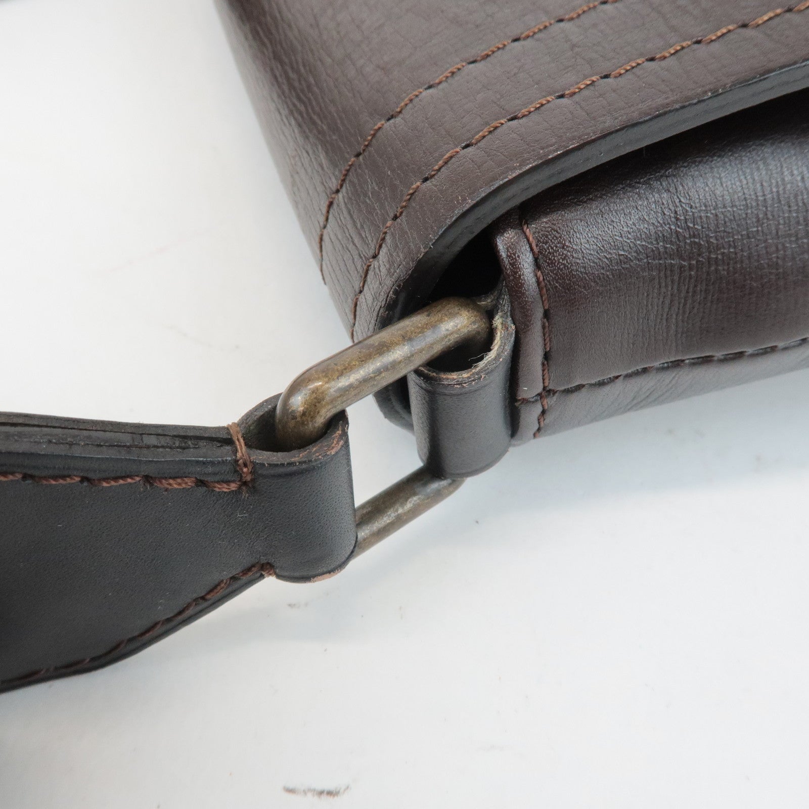 Louis Vuitton Utah Calf Leather Shoulder Bag Crossbody Bag Cafe M92995 Used