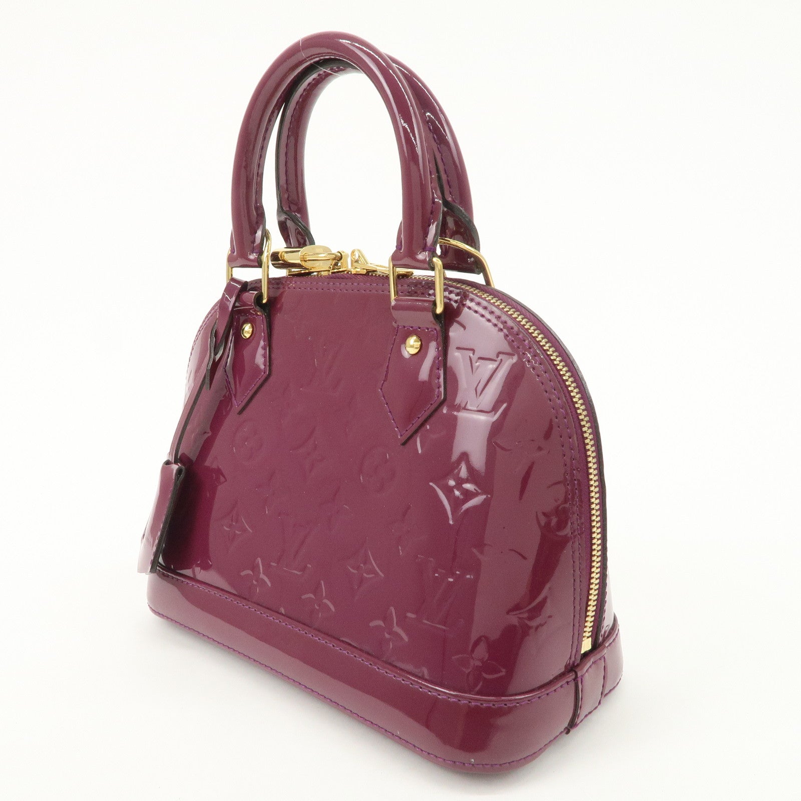 Louis Vuitton Monogram Vernis Alma BB 2Way Bag Magenta M50565