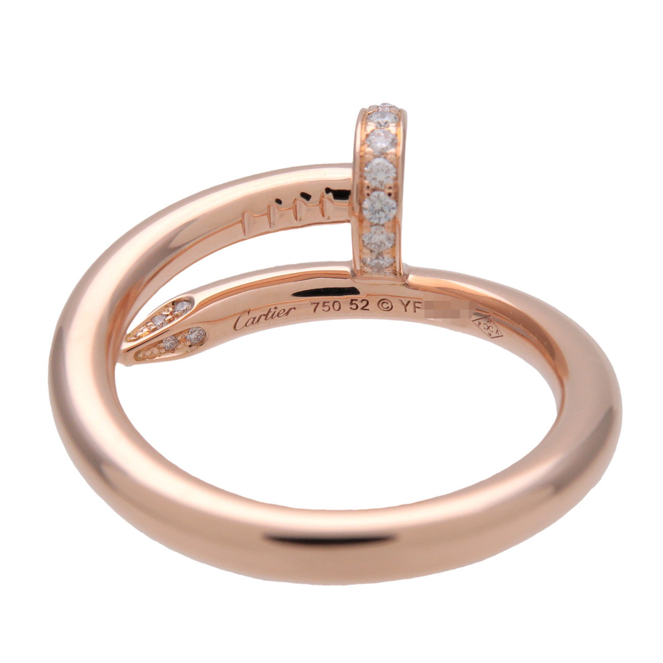 Cartier Juste un Clou 22P Diamond Ring K18PG 0.13ct #52 B4094800