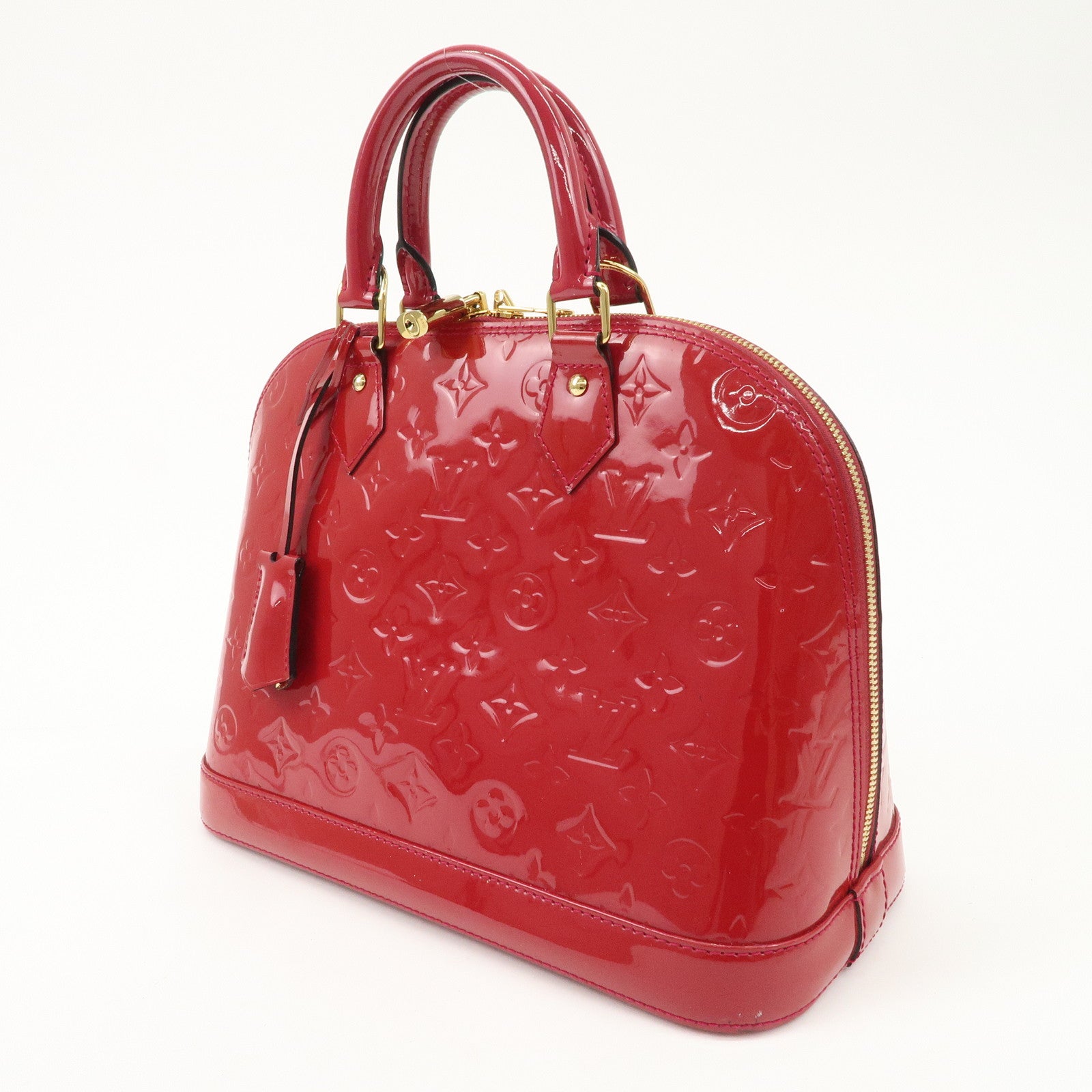Louis Vuitton Monogram Vernis Alma PM Hand Bag Rose Indien M91770 Used