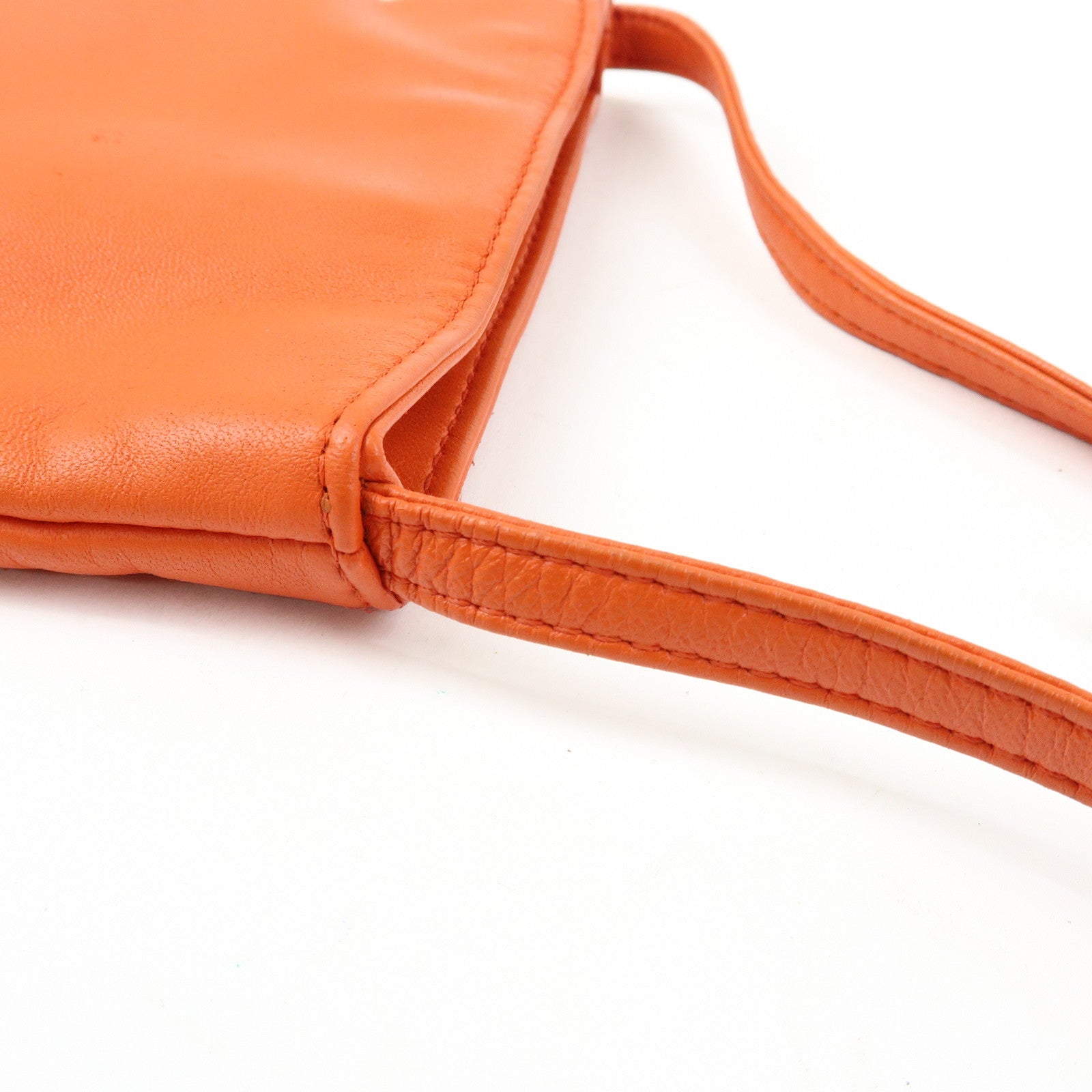 LOEWE Anagram Nappa Leather Mini Shoulder Crossbody Bag Orange