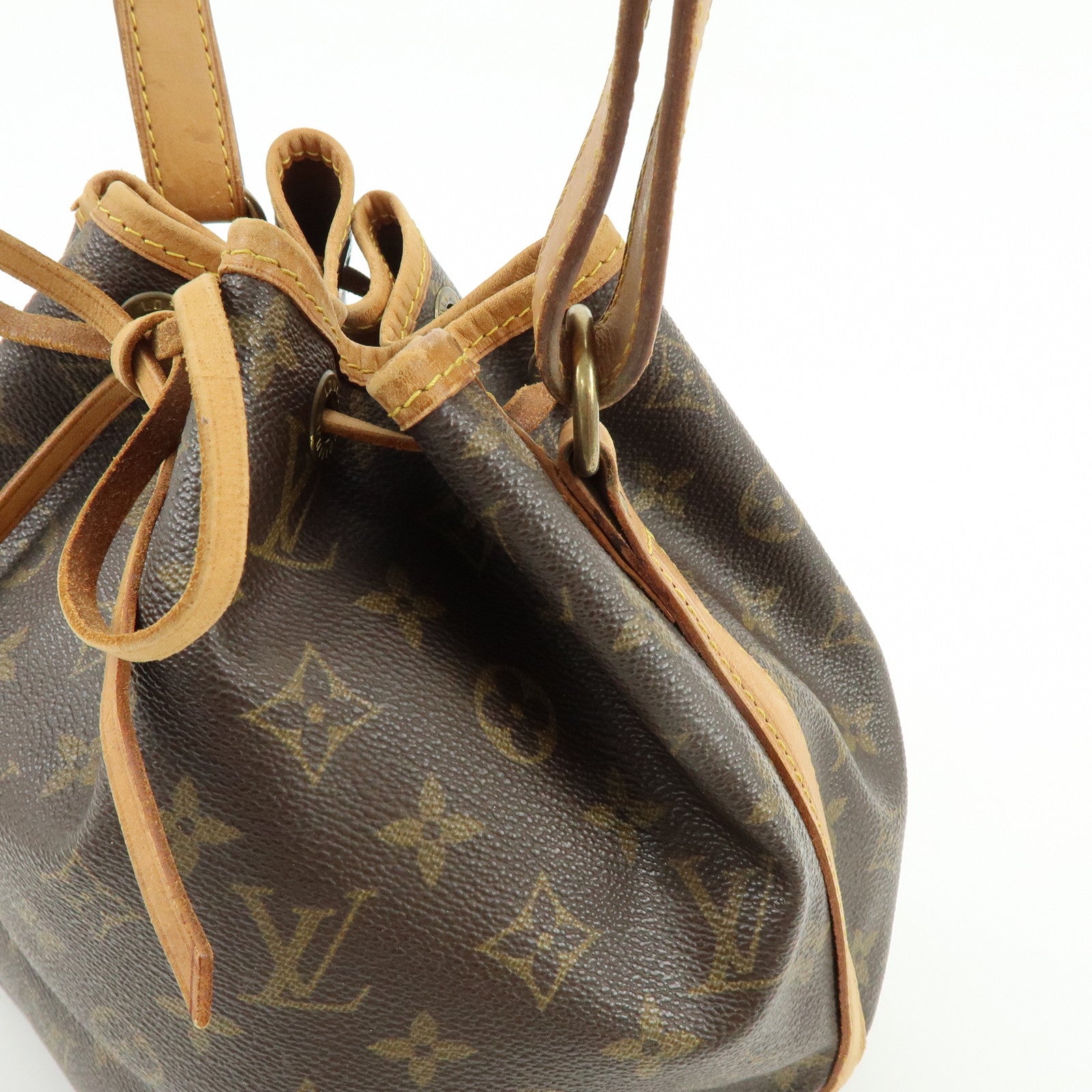 Louis Vuitton Monogram Petit Noe Shoulder Bag Brown M42226