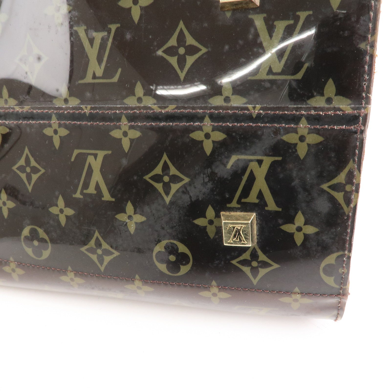 Louis Vuitton Monogram Cabas Cruise Vinyl Tote Bag Brown M50500 Used