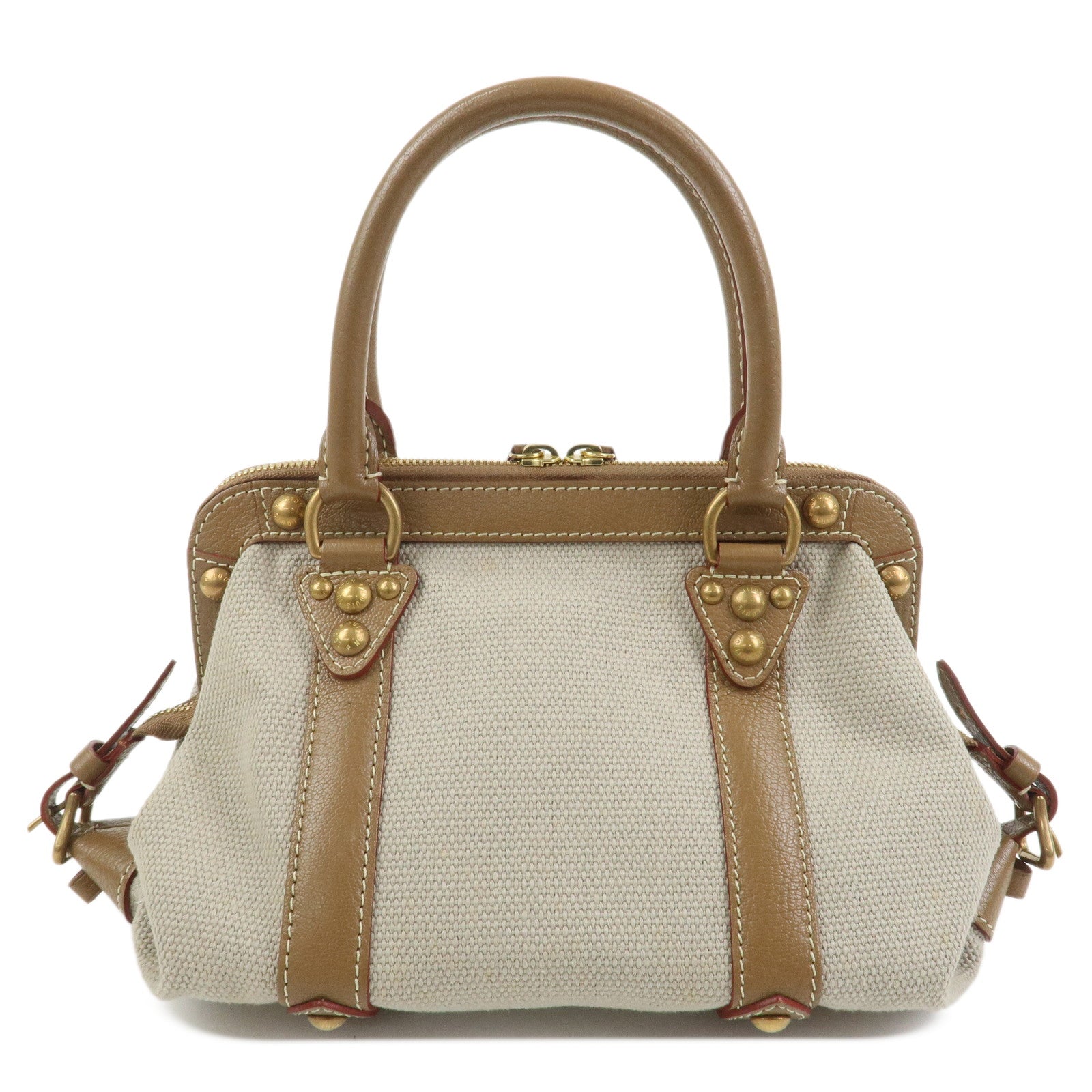 Louis Vuitton Antigua Sac de Nuit PM Canvas Hand Bag Beige M48827