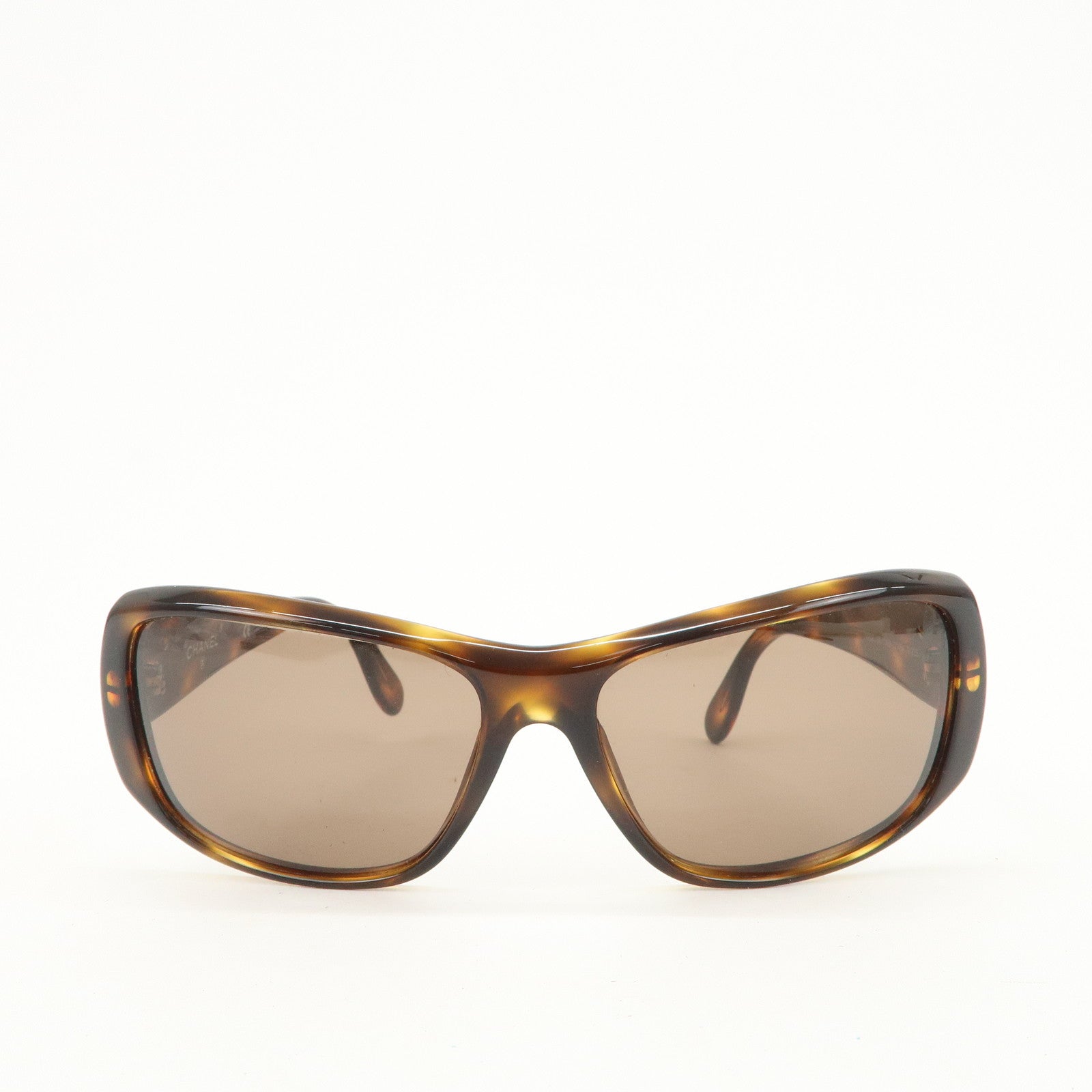 CHANEL COCOMark Plastic Sunglasses Brown 01454 91235