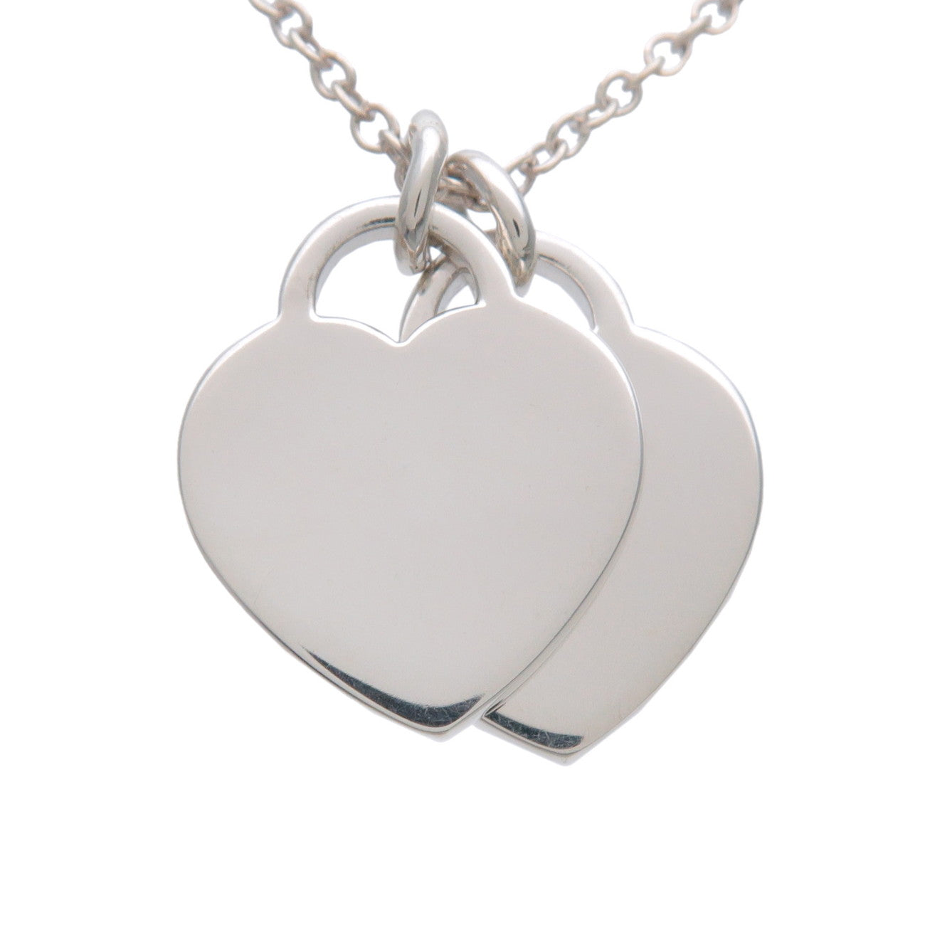Tiffany & Co Return to Tiffany Mini Double Heart Tag Necklace SV925