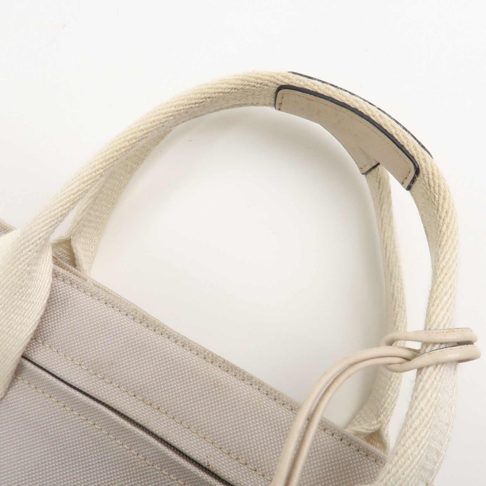 LOEWE Anagram Logo Canvas 2WAY Bag Shoulder Bag Hand Bag Gray
