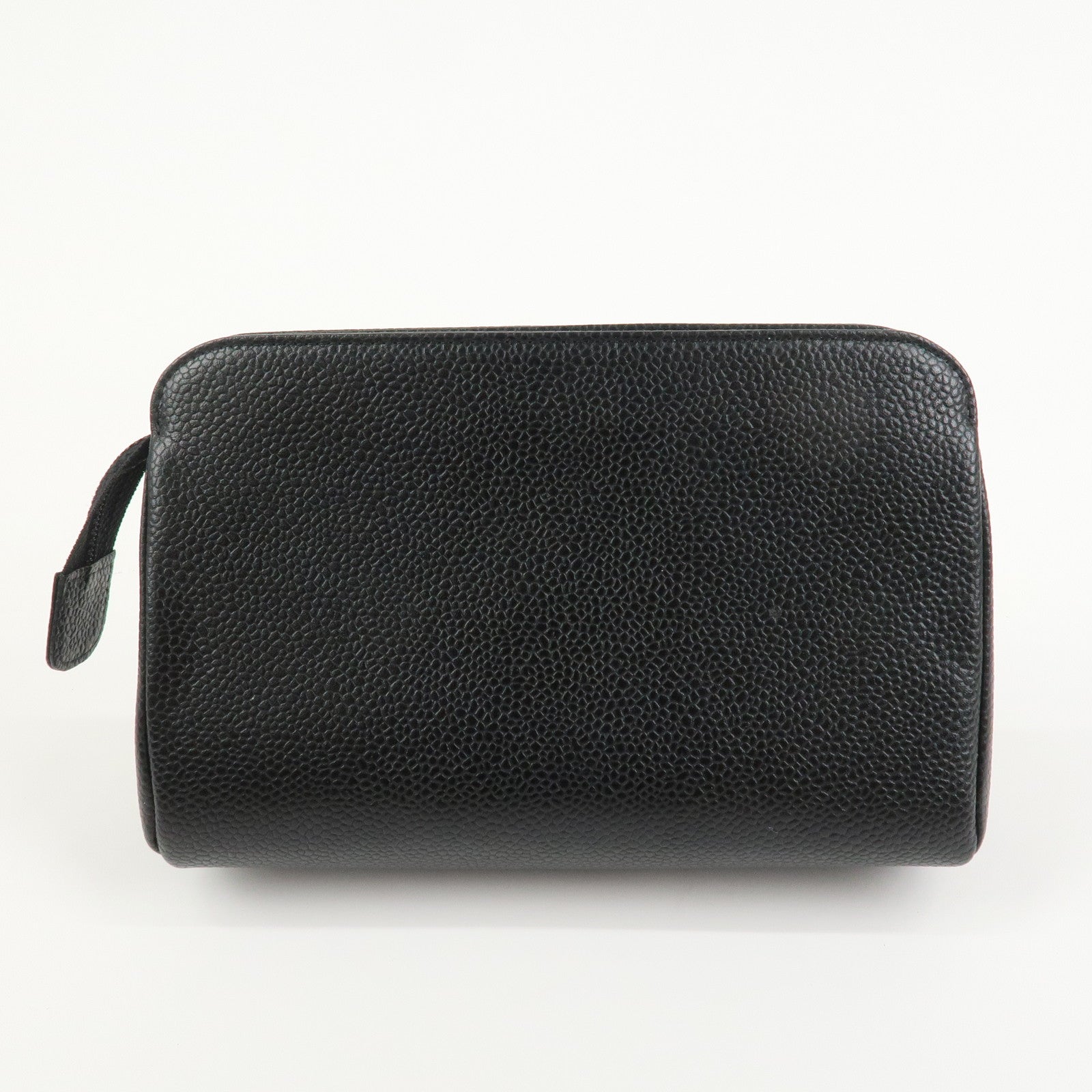 CHANEL COCO Mark Caviarskin Cosmetic Pouch Black