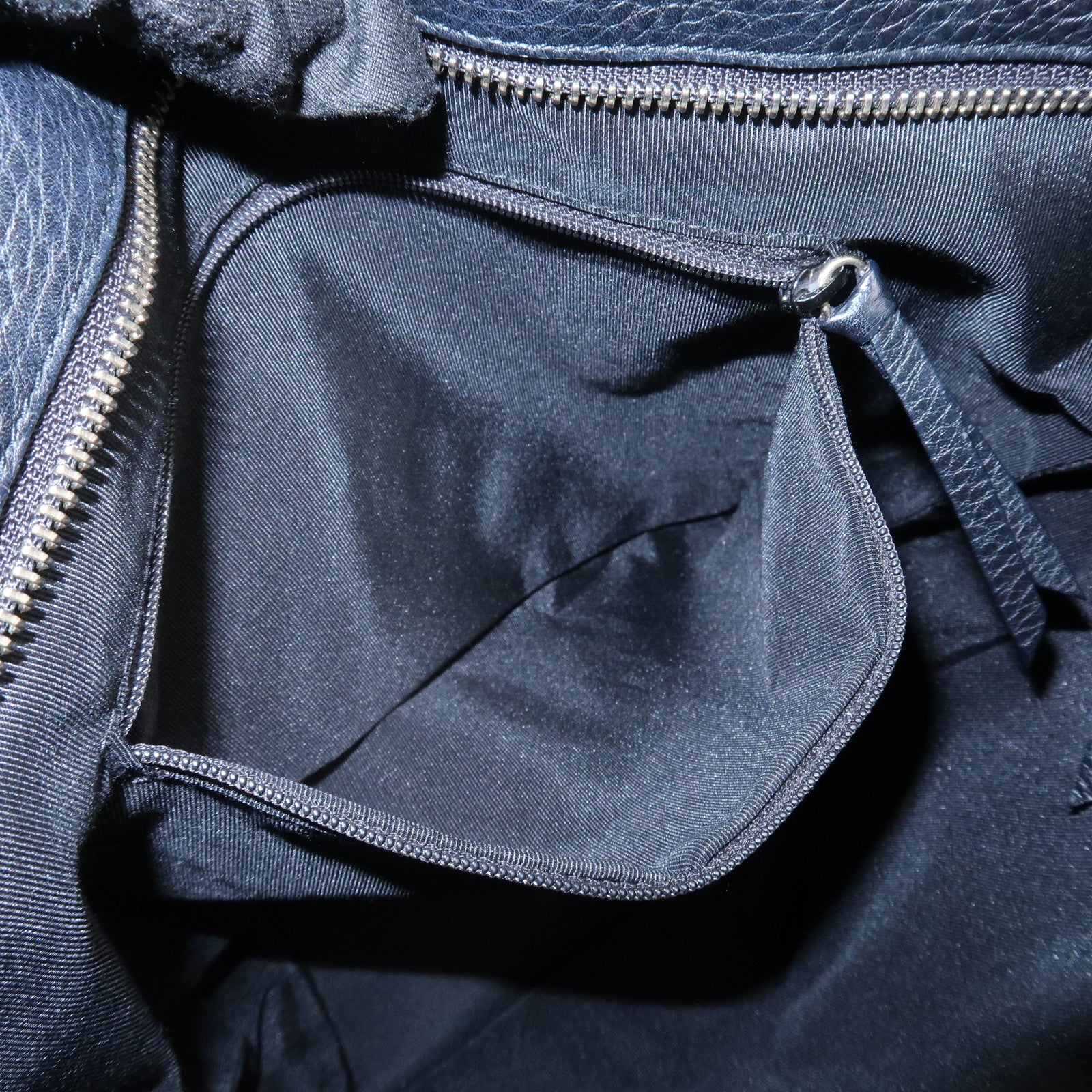 BVLGARI Logo Mania Leather Canvas Tote Bag Hand Bag Black Used