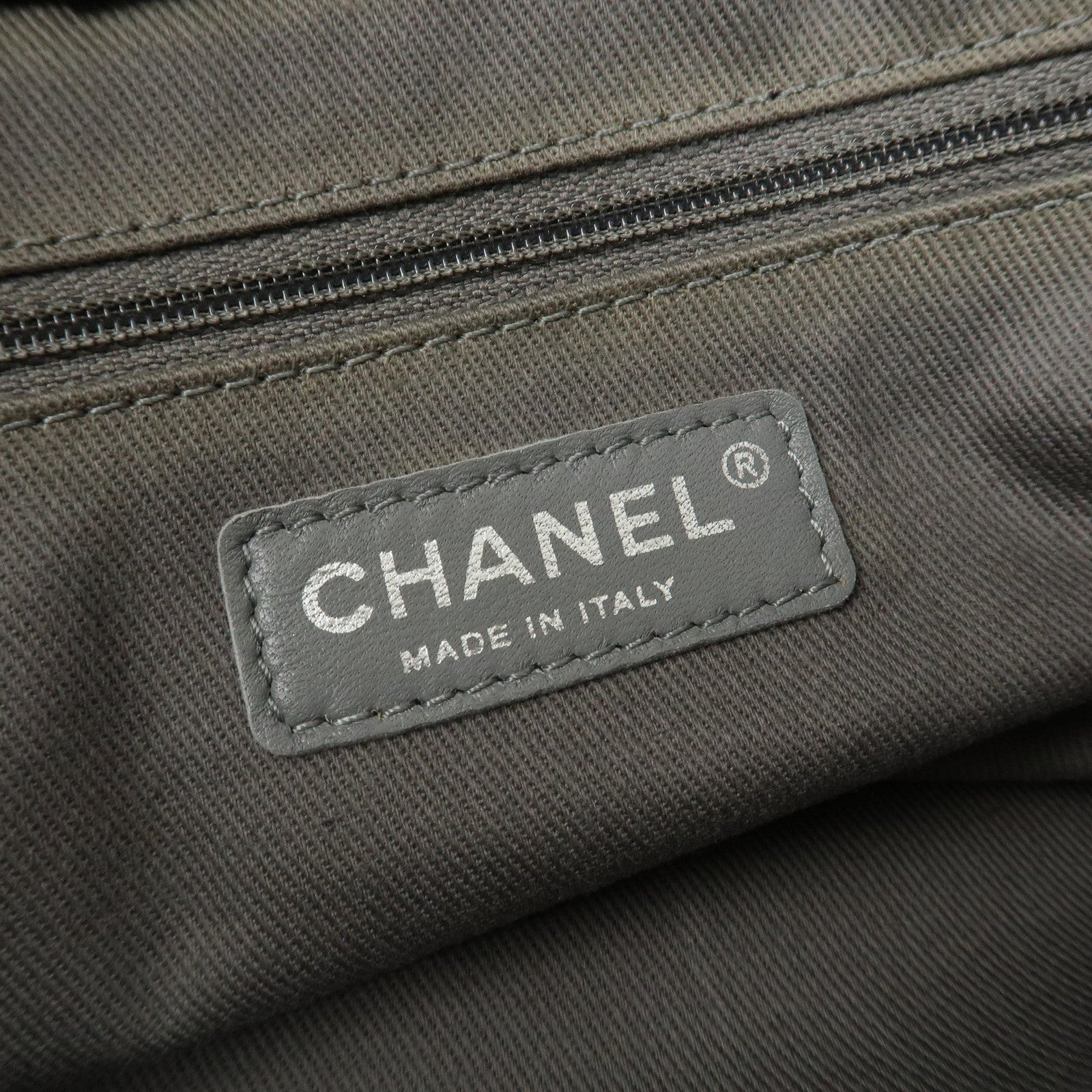 CHANEL COCO Mark Wild Stich Leather Chain Shoulder Bag Black Used