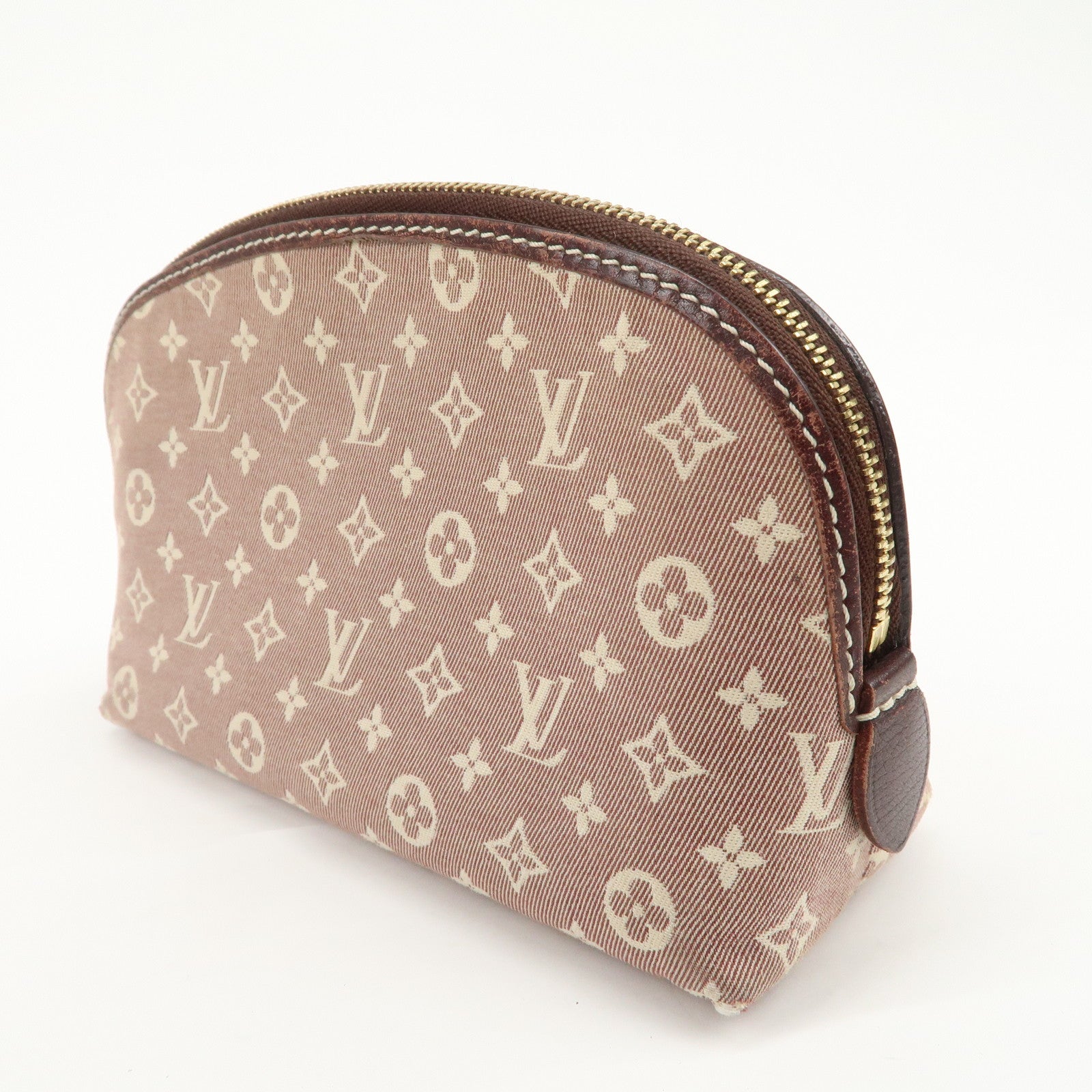 Louis Vuitton Monogram Idylle Pochette Cosmetic Pouch Sepia M40377