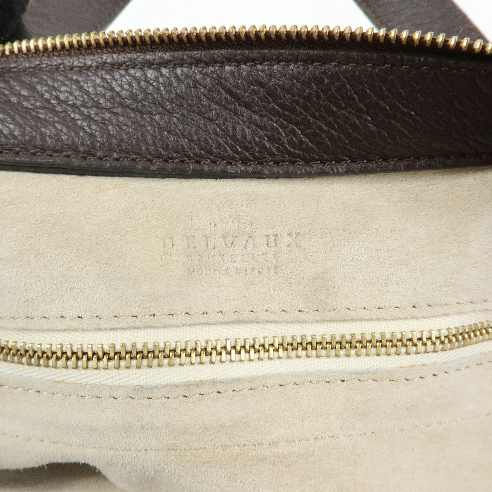 DELVAUX Leather 2Way Bag Hand Bag Shoulder Bag Brown