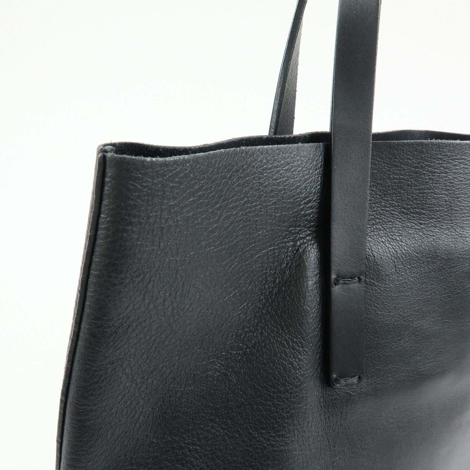 GUCCI Horsebit Leather Tassel Tote Bag Shoulder Bag Black 297006
