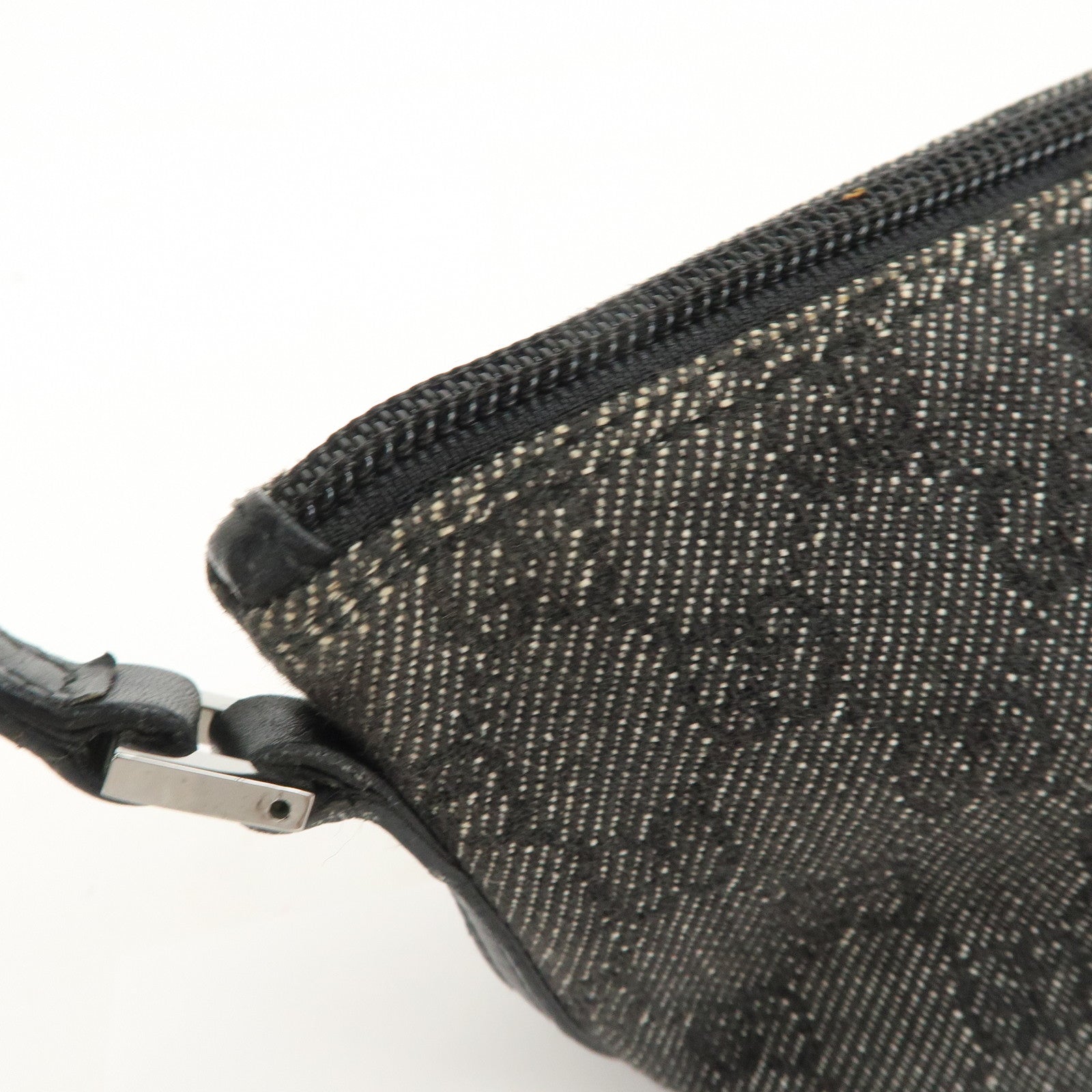 GUCCI Boat Bag GG Canvas Leather Accessory Poach Hand Bag 07198