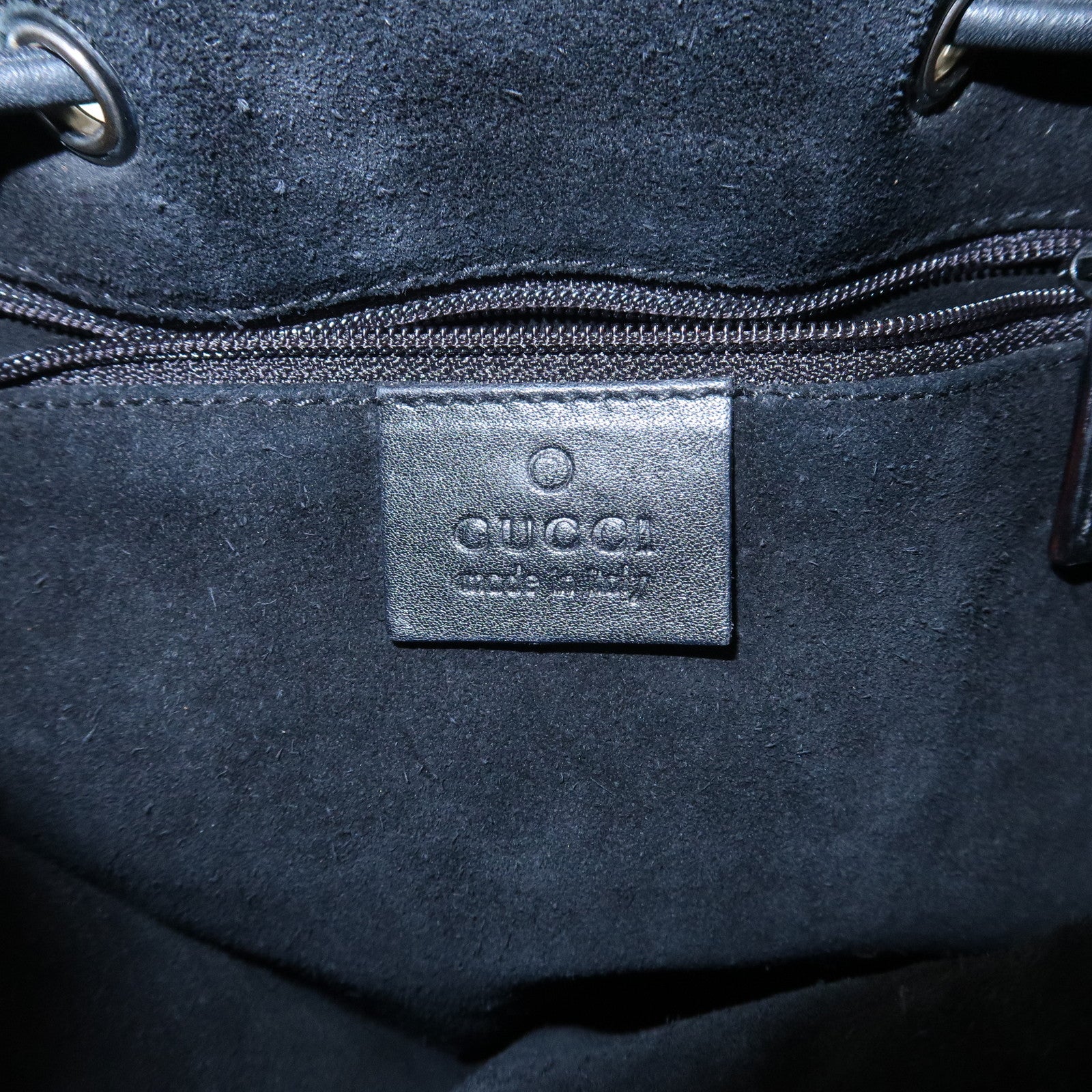 GUCCI GG Suede Shoulder Bag Hand Bag Black 001・3748