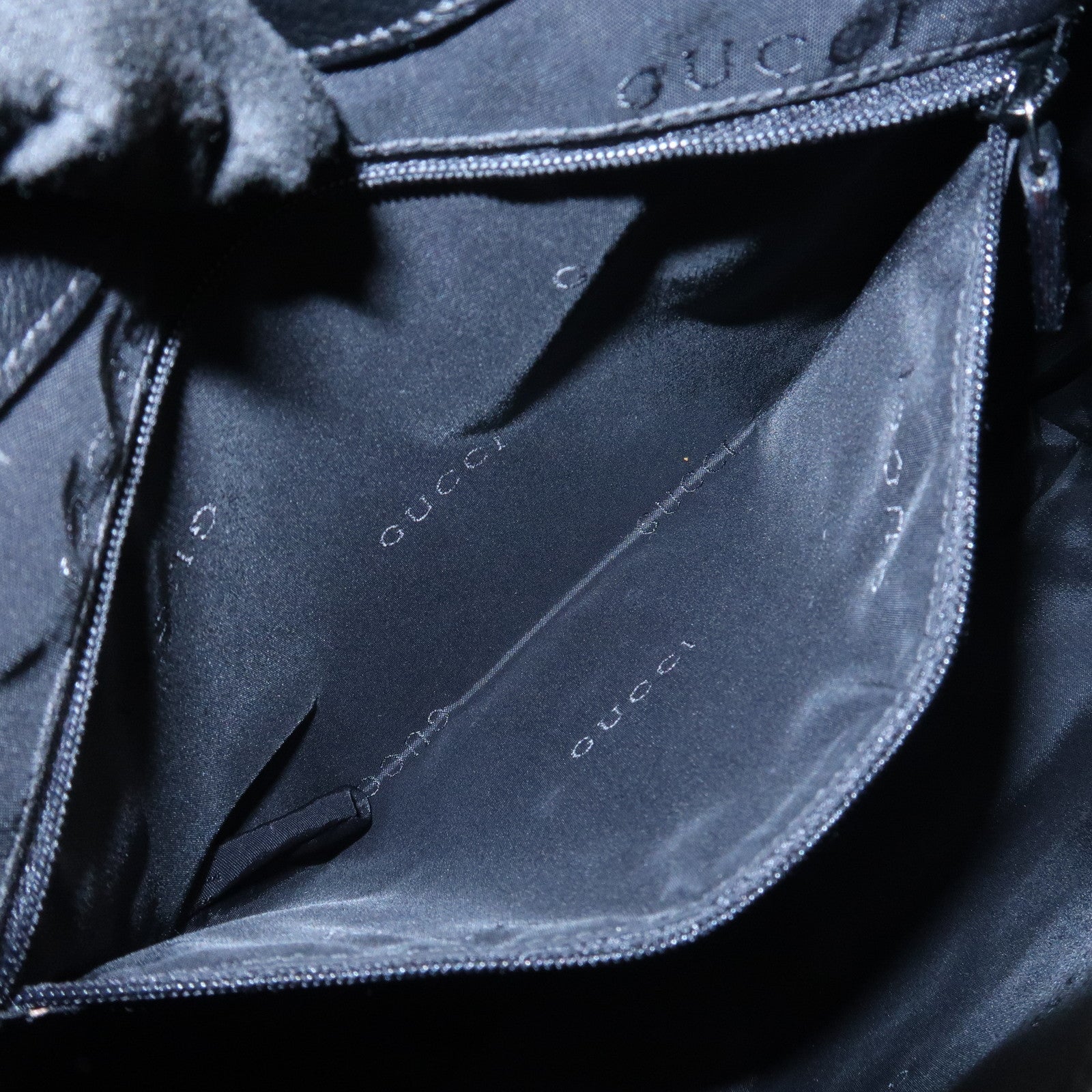 GUCCI Bamboo Leather Shoulder Bag Hand Bag Black 001 3244