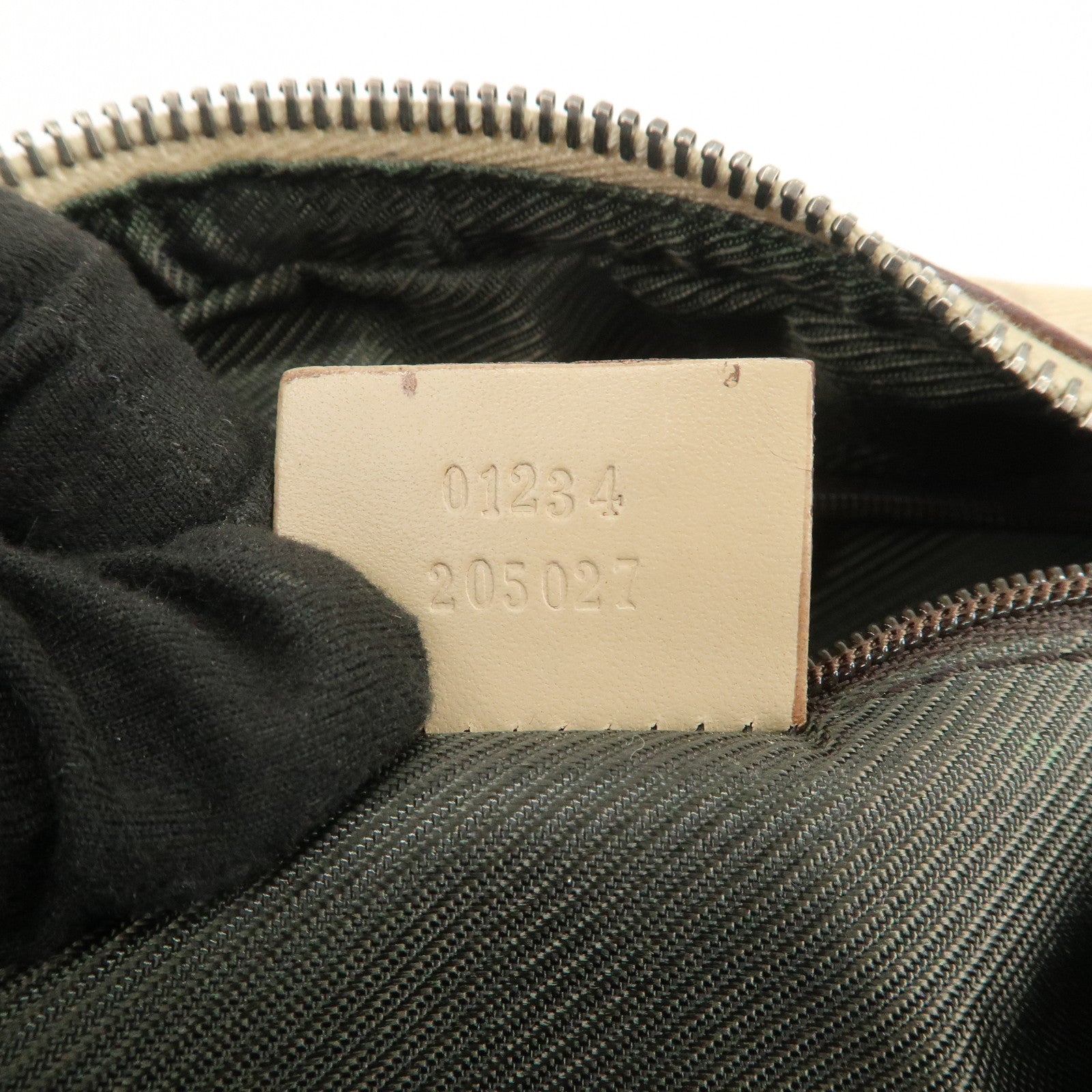 GUCCI GG Canvas Leather Shoulder Bag Hand Bag Beige Silver